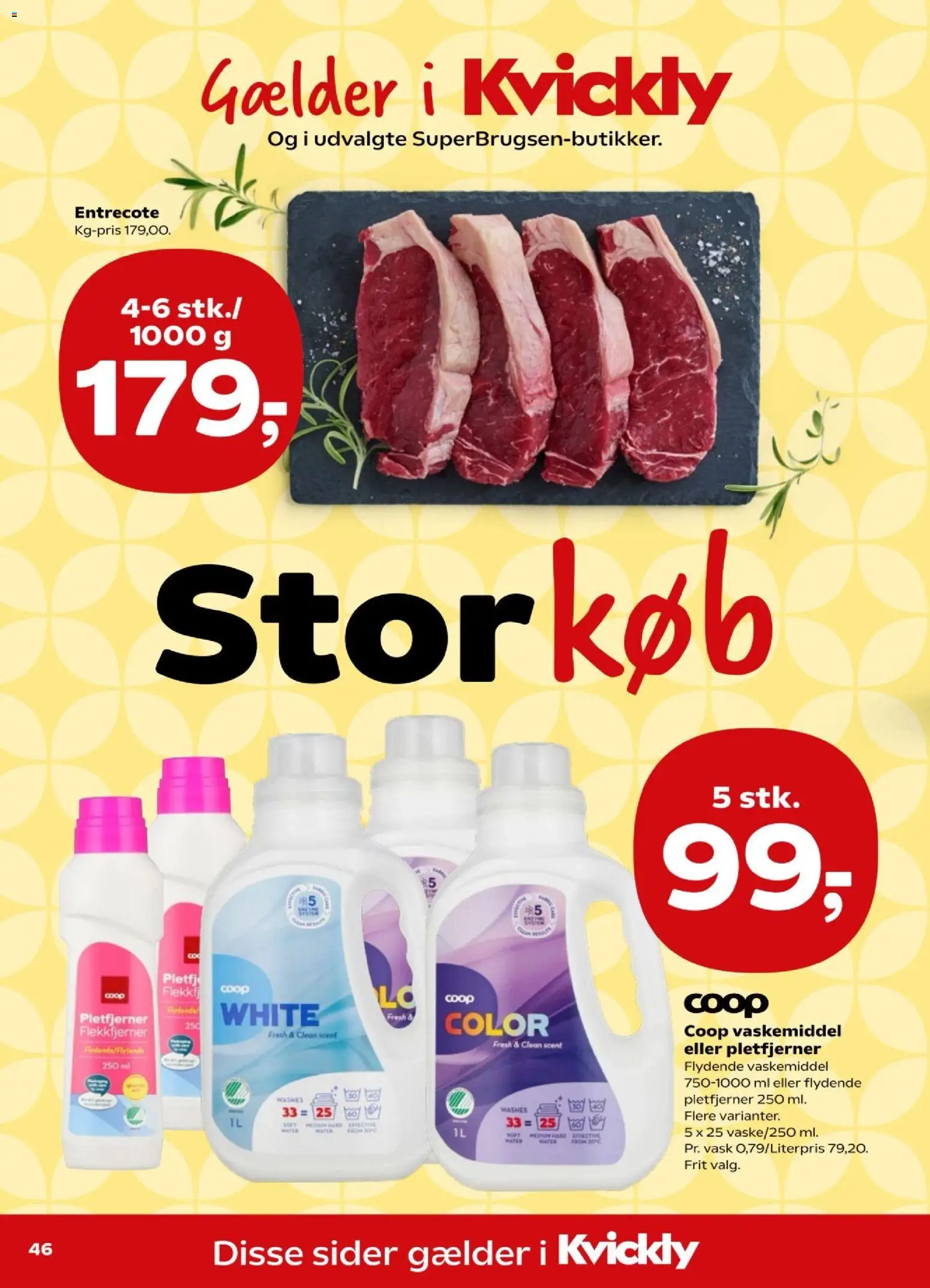 Kvickly tilbudsavis – gyldig fra 29.05.2026 | Side: 49 | Produkter: Pletfjerner, Entrecote