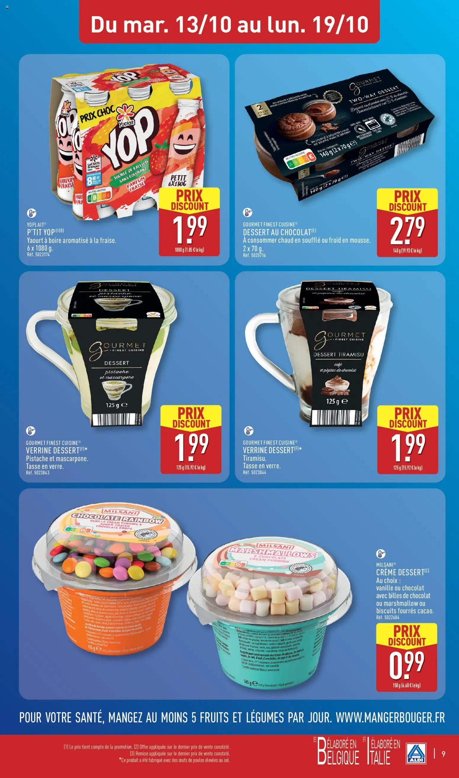 {H1} | Page: 11 | Produits: Fraise, Crème dessert, Mousse, Yaourt