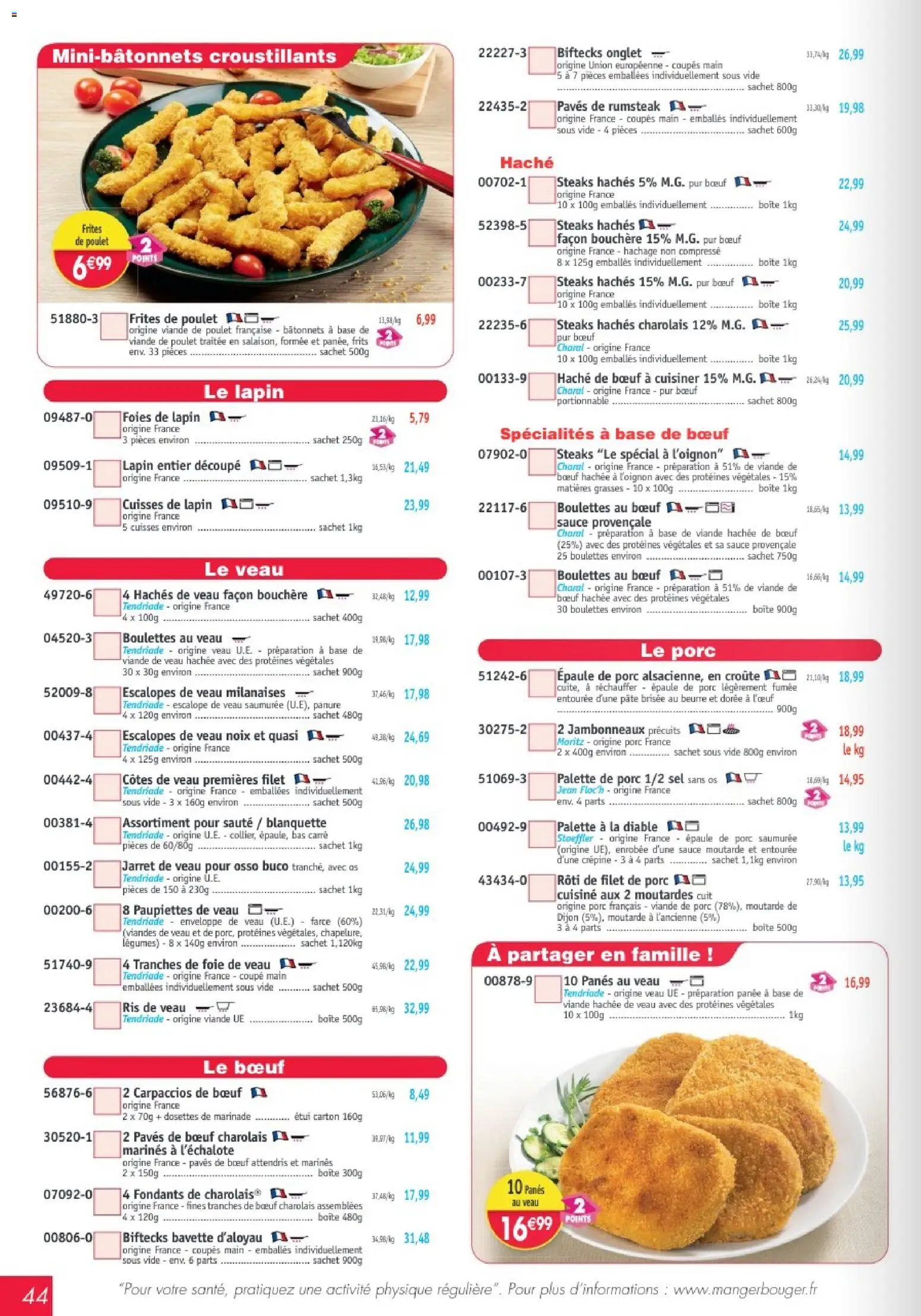 {H1} | Page: 44 | Produits: Pâte brisée, Beurre, Paupiettes de veau, Foie de veau
