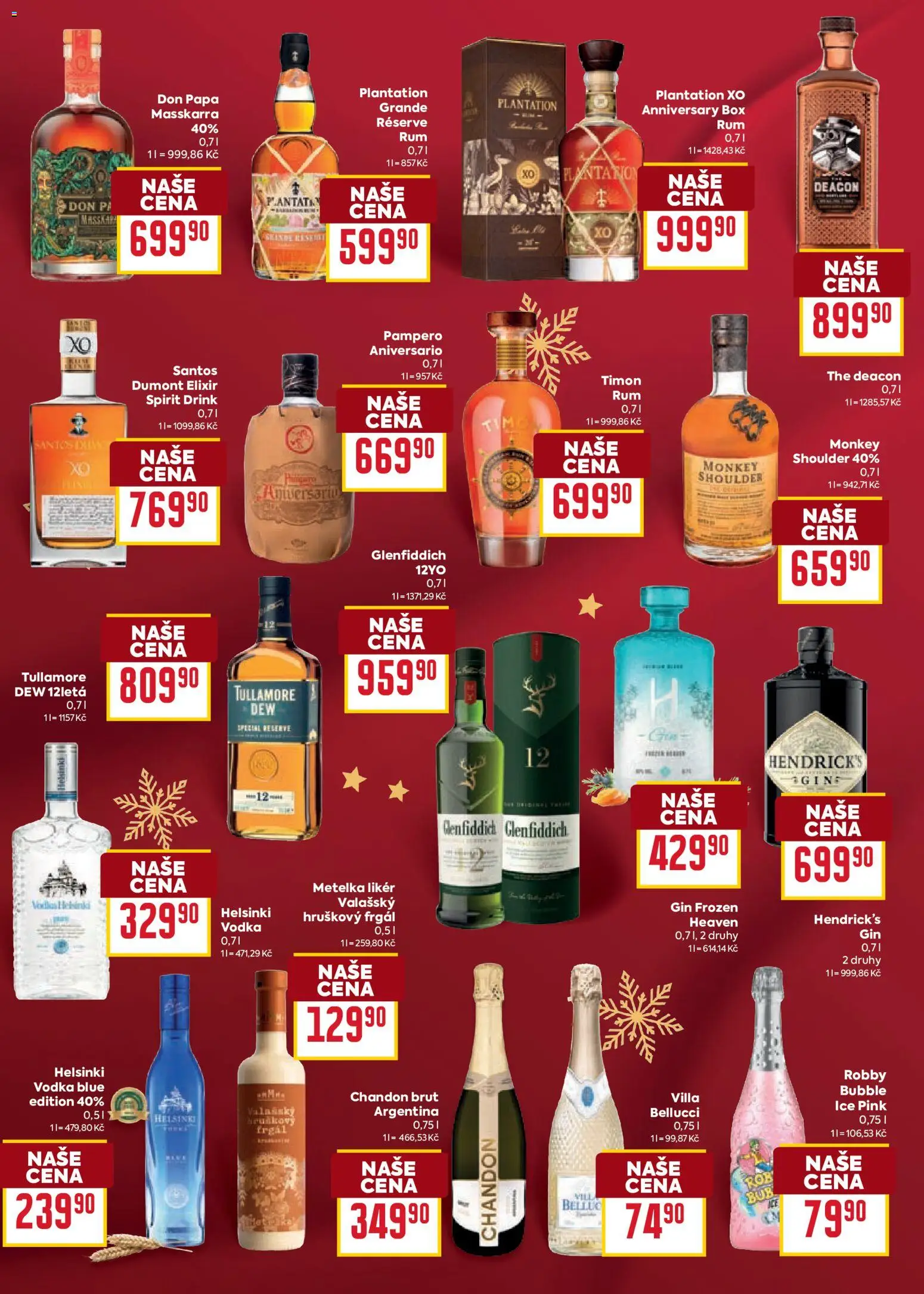 Billa leták - Vánoce od 21.10.2026 | Strana: 33 | Produkty: Box, Monkey Shoulder, Likér, Don papa