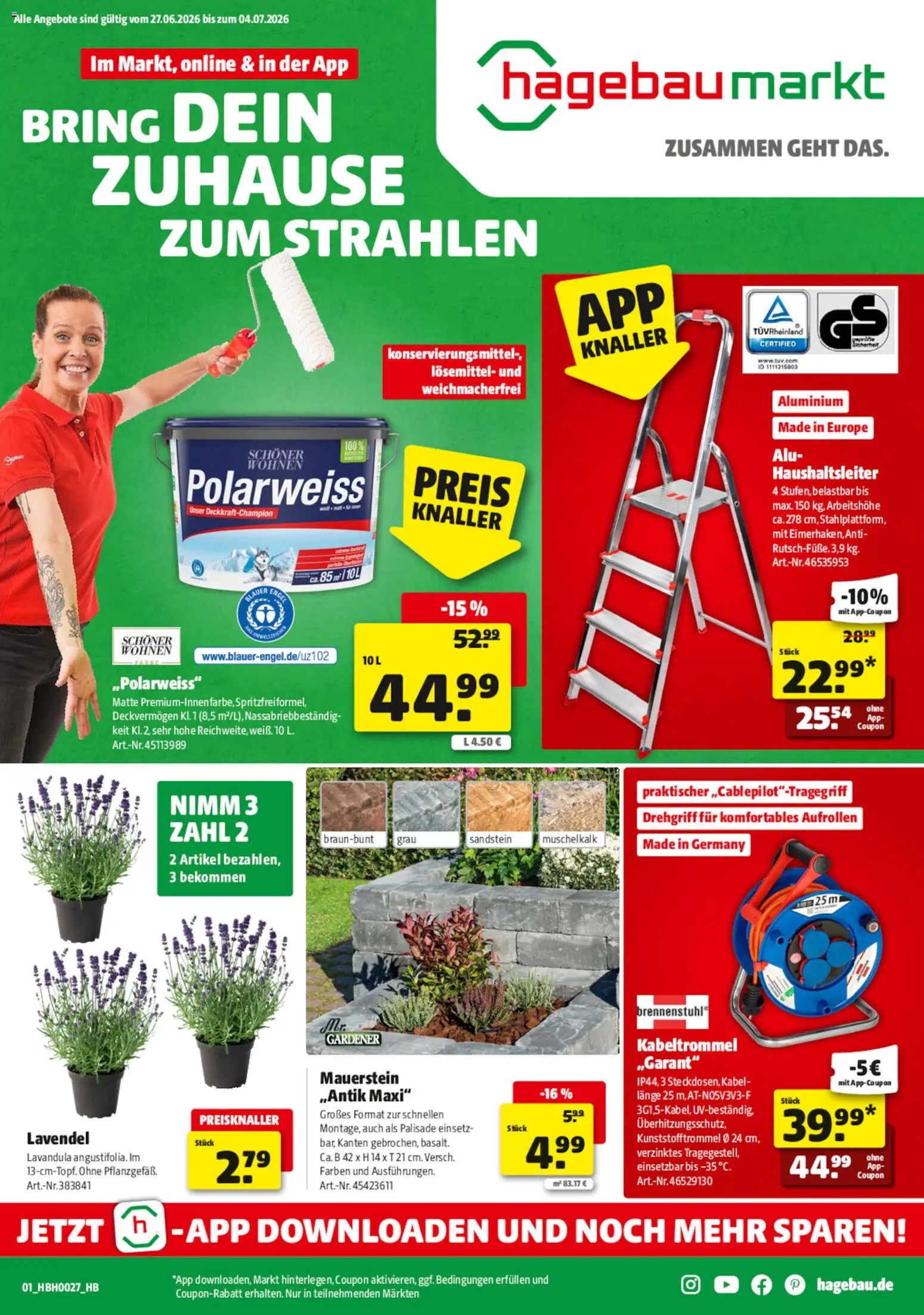 Hagebau Prospekt – gültig ab 27.06.2026 | Seite: 1