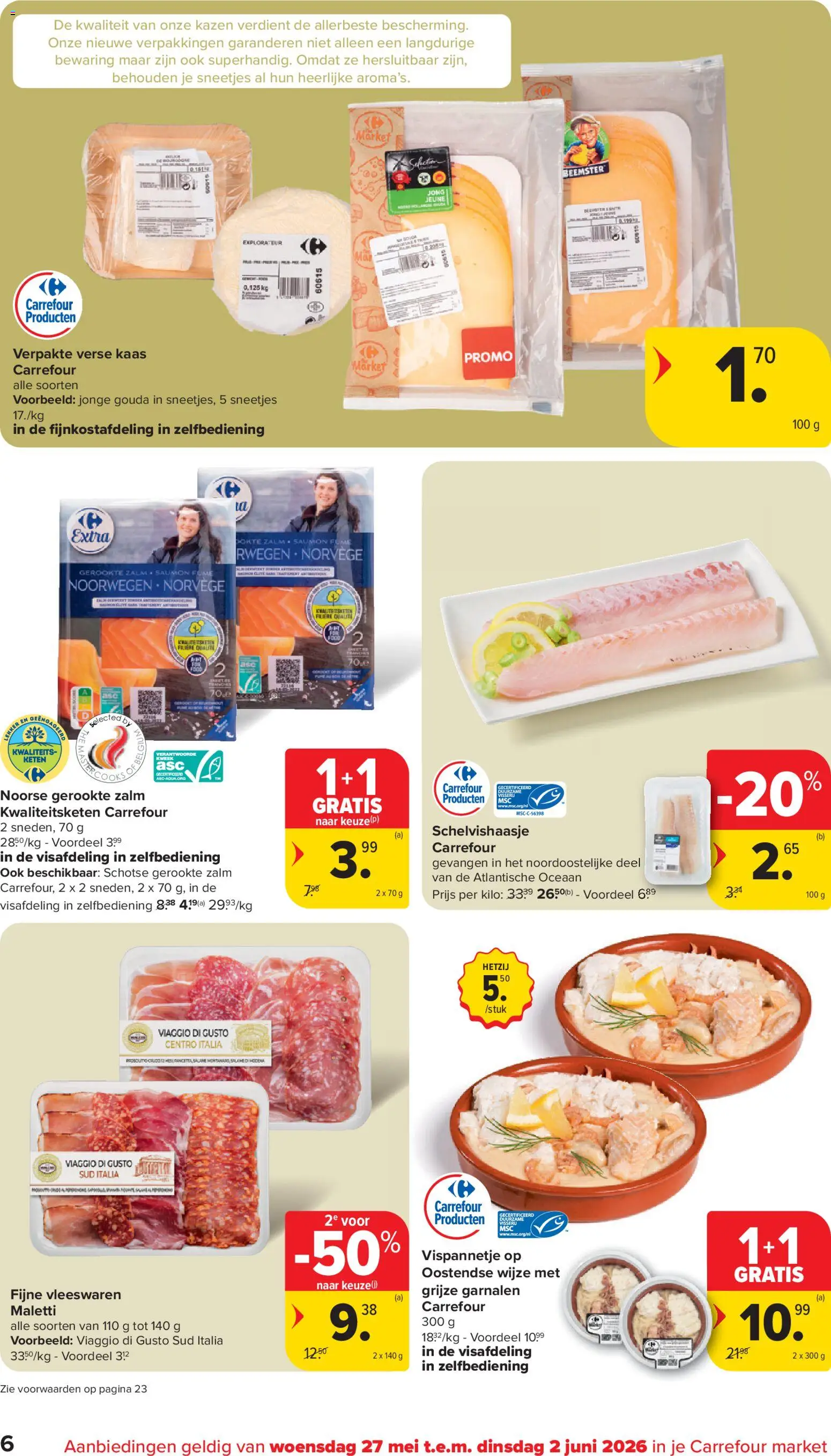 {H1} | Pagina: 6 | Producten: Zalm, Kötél, Kekszek, Kaas