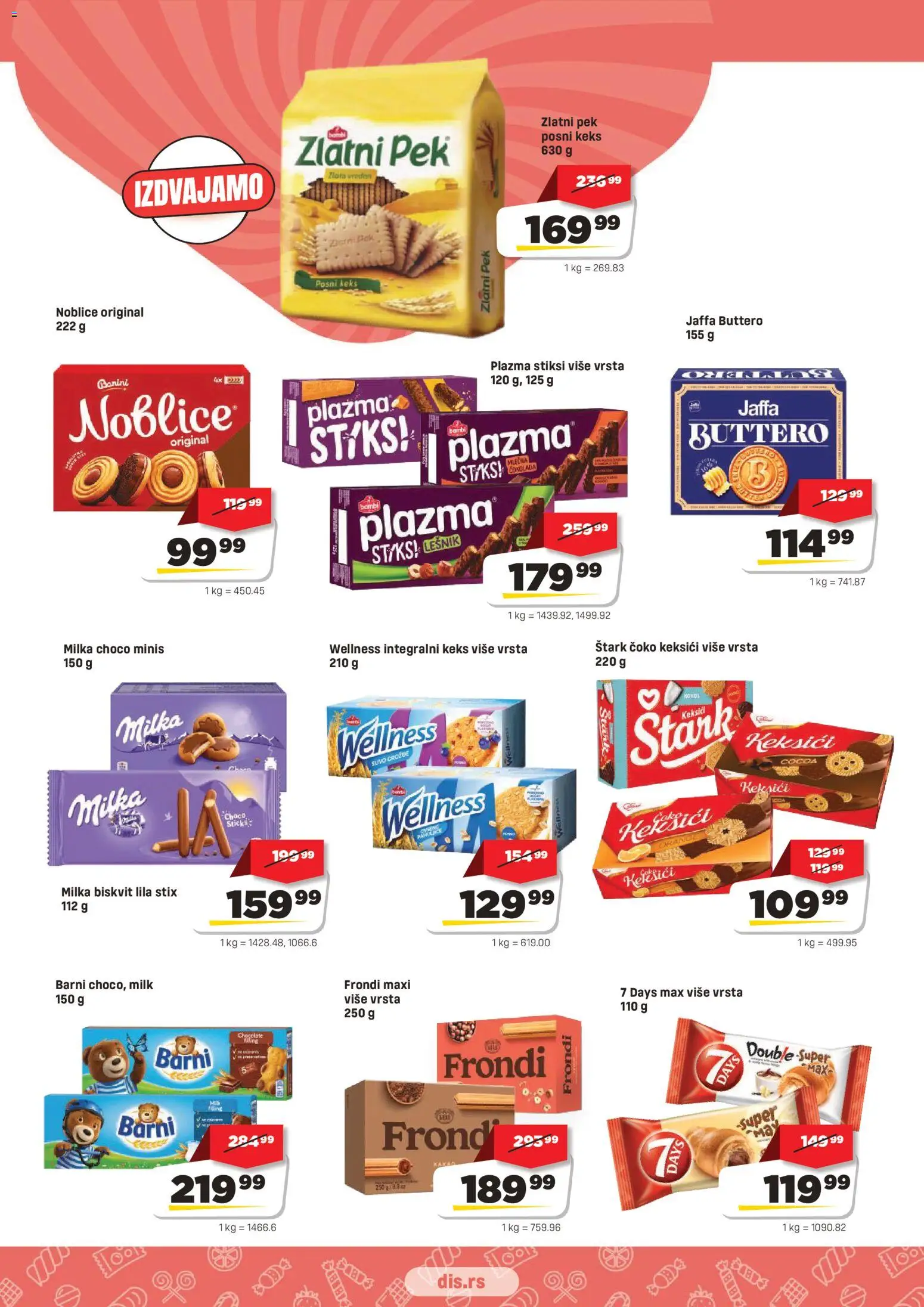 DIS katalog - važi od 30.07.2026 | Strana: 13 | Proizvode: Milka, Keks, Plazma, Noblice