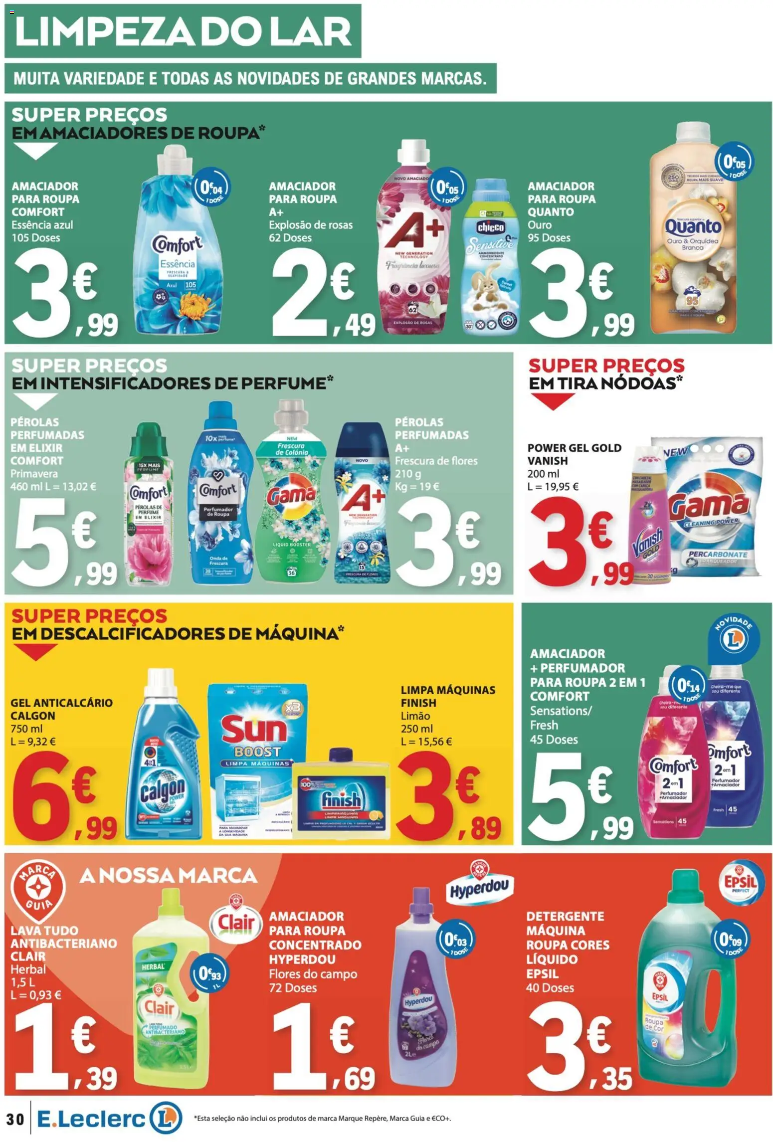 E.Leclerc folheto │ válido de 30.04.2026 | Página: 30 | Produtos: Flores, Perfume, Fragrância, Detergente