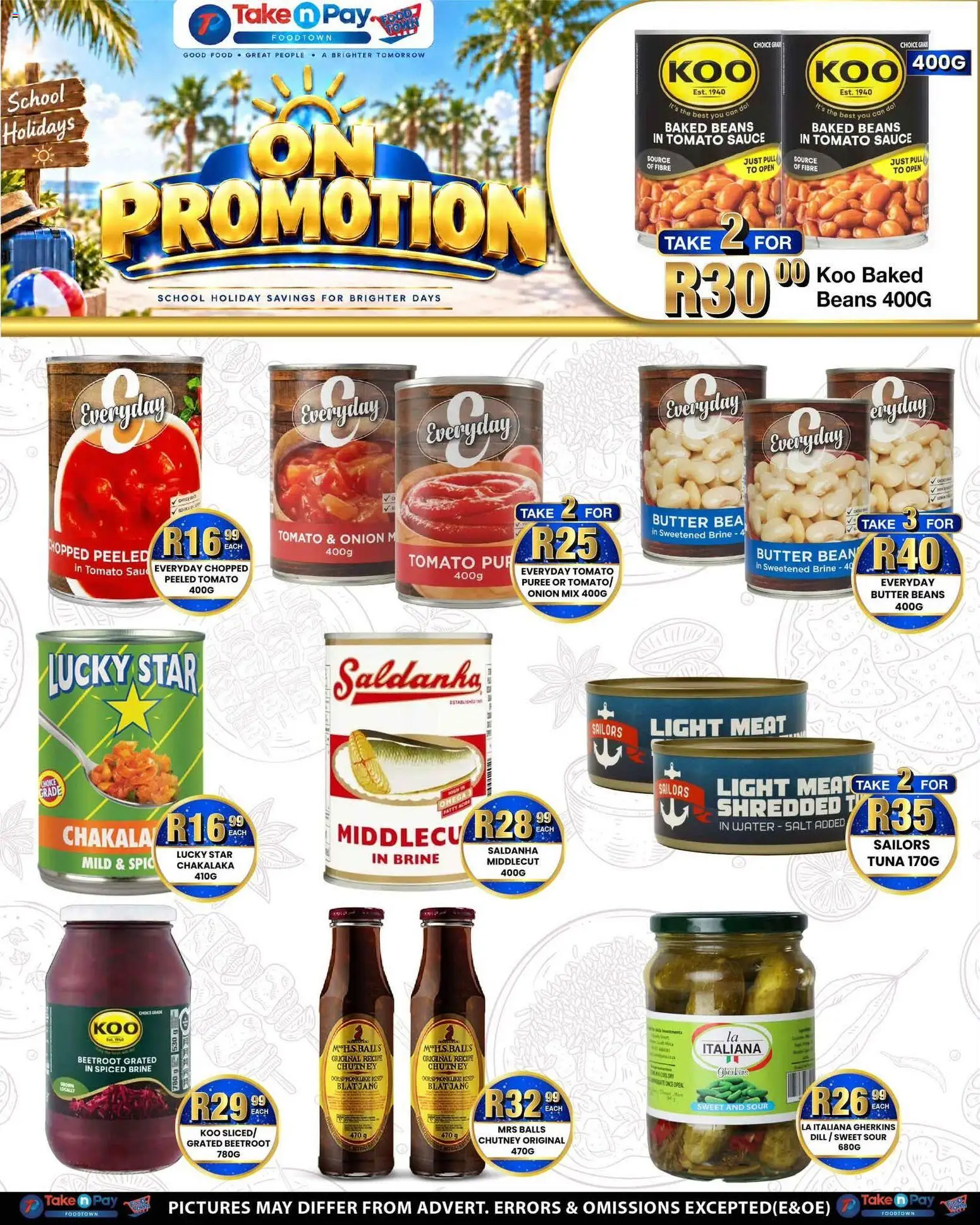New Take n Pay catalogue – valid from 28/09/2026 | Page: 22 | Products: Beans, Chutney, Baked beans, Water