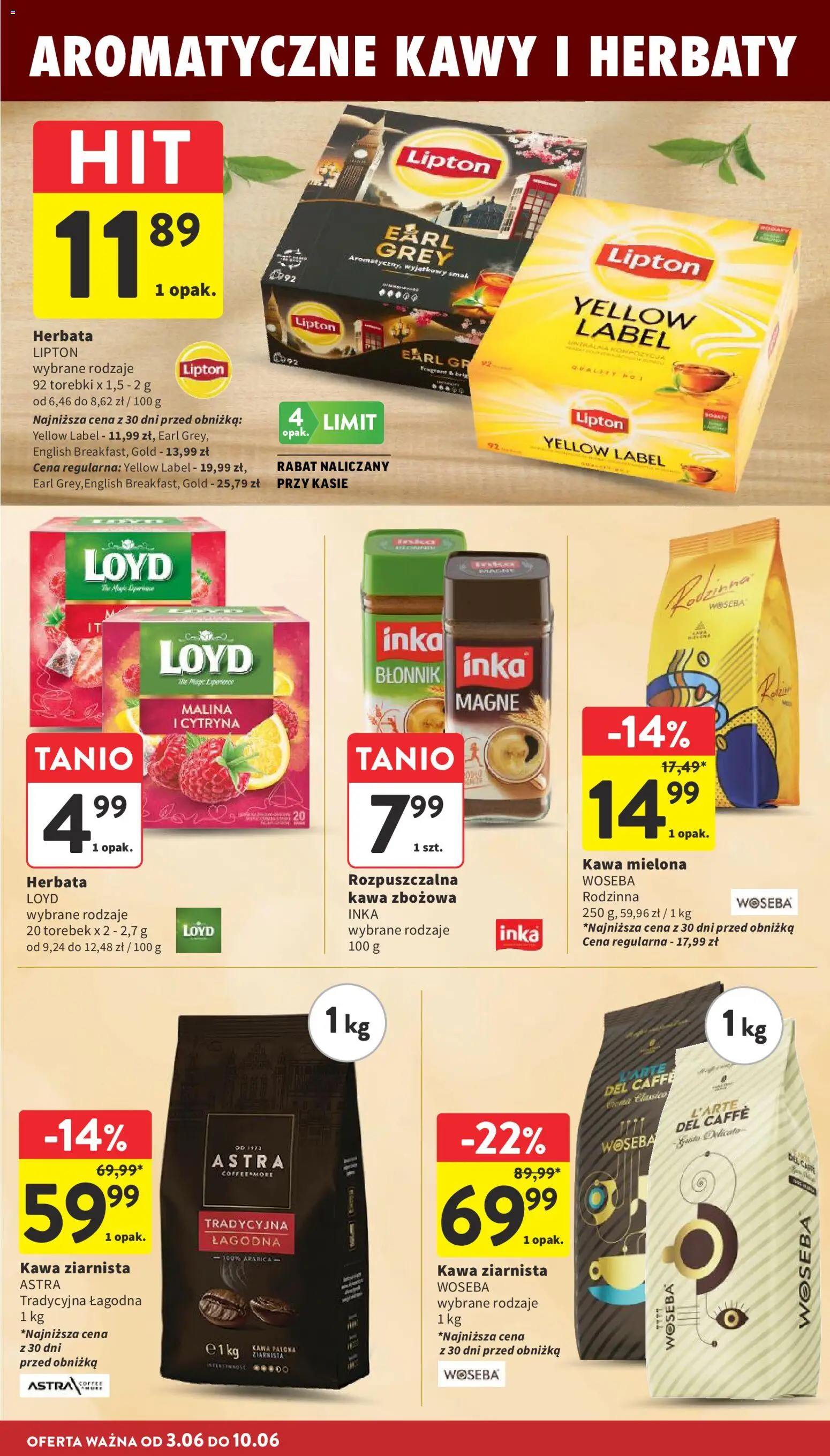 Intermarche gazetka od 03.06.2026 | Strona: 30 | Produkty: Cytryna, Malina, Kawa ziarnista, Torebki