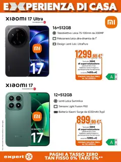 Anteprima del volantino Expert volantino valido a partire dal 23.04.2026 | Pagina: 28 | Prodotti: Xiaomi, Telefono, Fotocamera, Batteria
