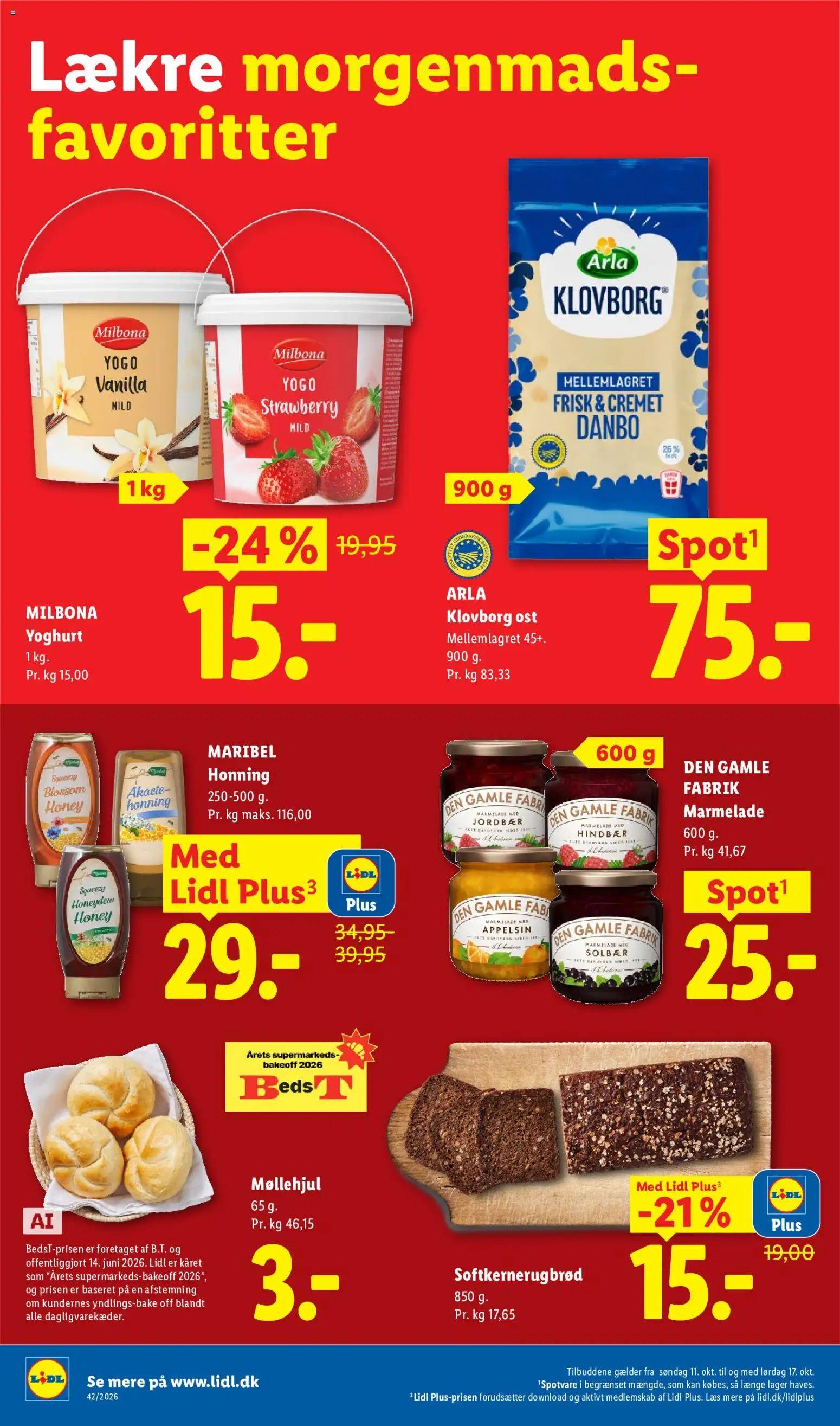 Lidl tilbudsavis – gyldig fra 11/10/2026 | Side: 6 | Produkter: Hindbær, Honning, Marmelade, Søm