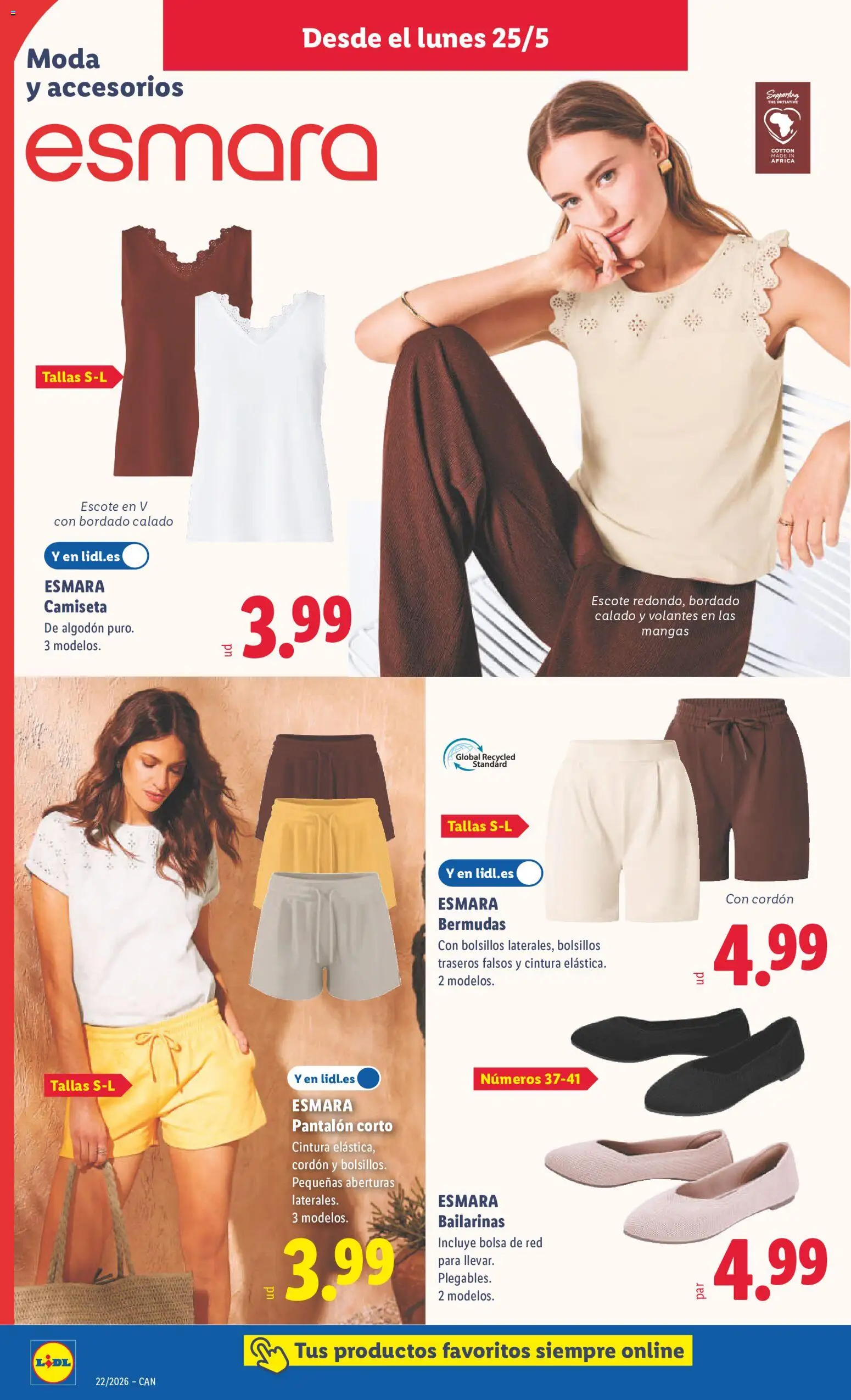 Lidl folleto de bazar │ válido desde el 25.05.2026 | Página: 16 | Productos: Bermudas, Bailarinas, Bolsa, Pantalón corto