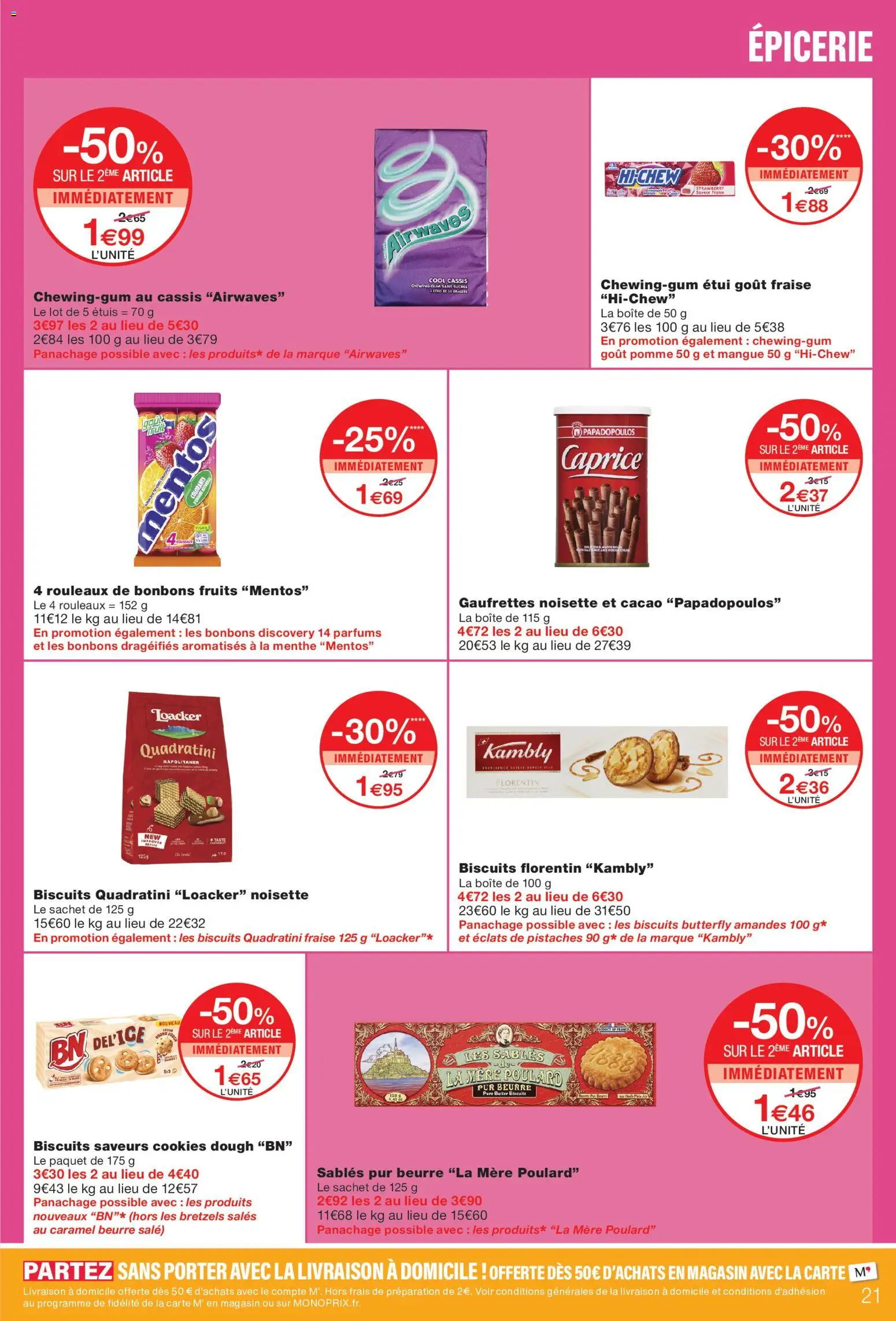 {H1} | Page: 21 | Produits: Cacao, Fruits, Pistaches, Bonbons