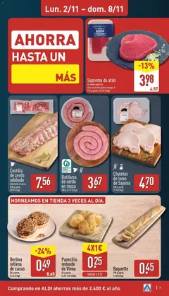 Vista previa Chuletas de lomo de Sajonia, Chuletas de lomo. válido desde el 02/11/2026 | Página: 7 | Productos: Chocolate, Dónut, Costilla de cerdo, Cacao