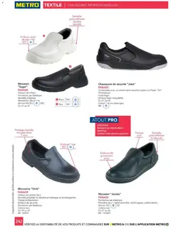 METRO - Prévisualisation de METRO - CHR Équipement valide à partir de 01/01/2025 | Page: 242 | Produits: Mousse, Chaussures, Chaussures de sécurité, Mocassins