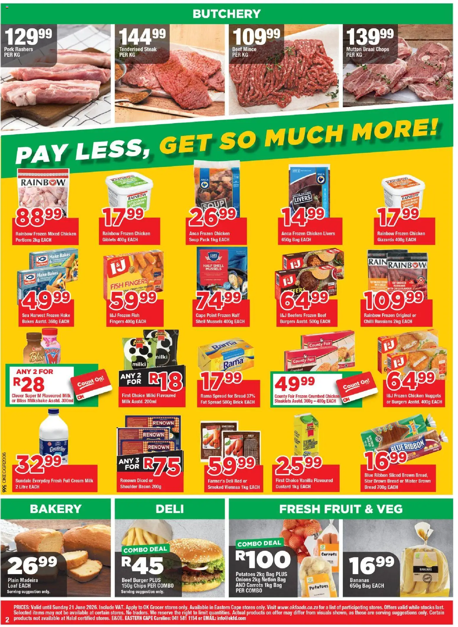 New OK Foods catalogue – valid from 10.06.2026 | Page: 2 | Products: Bread, Soup, Chilli, Bacon