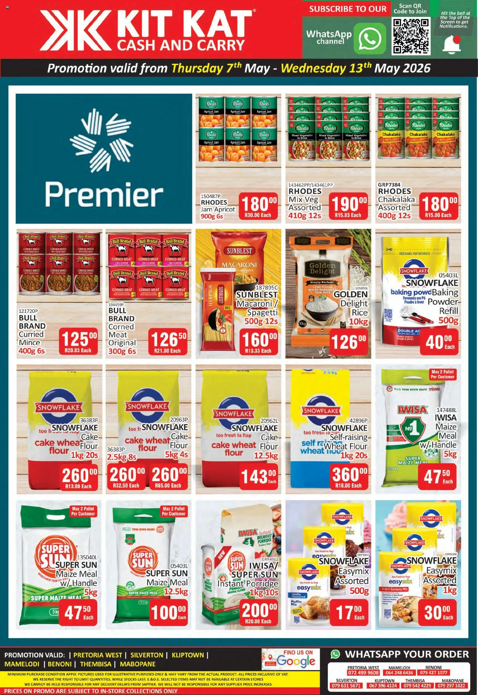 New KIT KAT Cash & Carry catalogue – valid from 07.05.2026 | Page: 3 | Products: Cake, Corned meat, Jam, Bread
