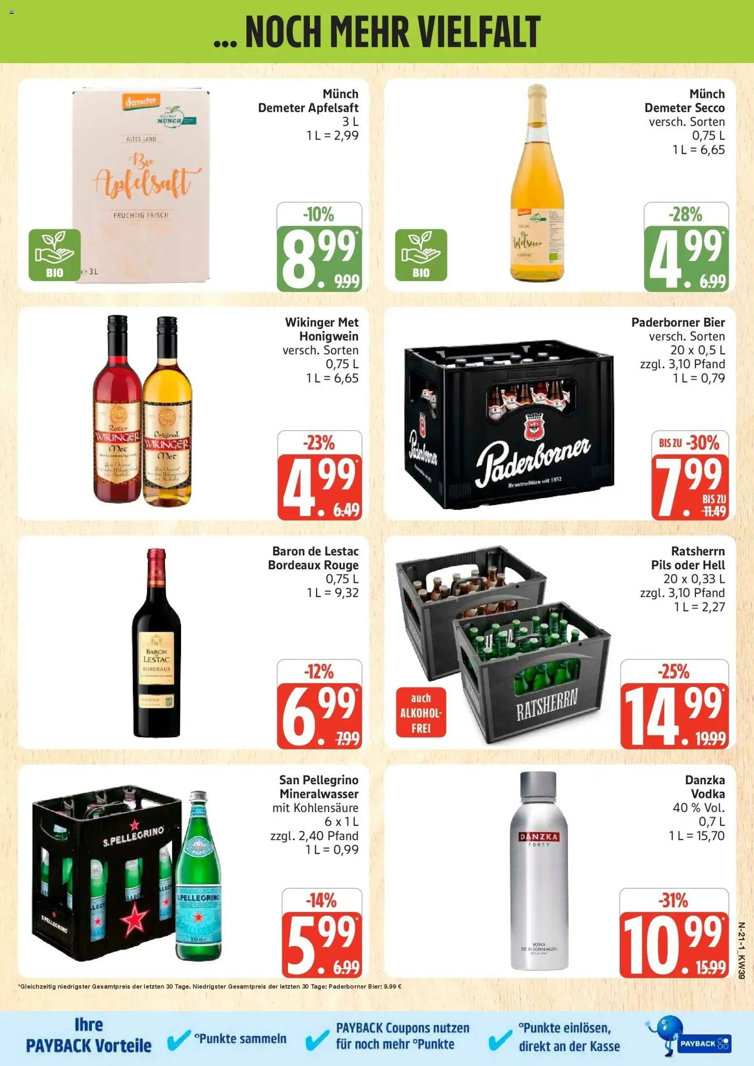 Marktkauf Prospekt Buxtehude (ab 21.09.2026) » Angebote online | Seite: 21 | Produkte: Rouge, Apfelsaft, Mineralwasser, Vodka