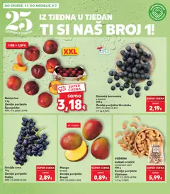 Grožđe crno, 1 kg, Zemlja porijekla, Italija, MPC 2.5.2025=3,99€ - Pregled kataloga iz trgovine Kaufland, vrijedi od 01.07.2026 | Stranica: 2