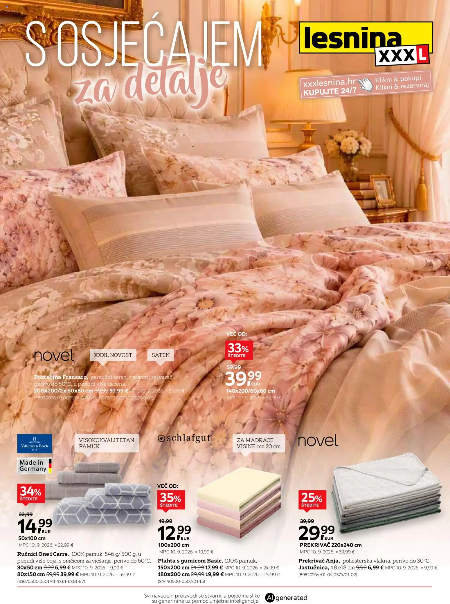 Lesnina katalog | vrijedi od 29.09.2026 | Stranica: 1 | Proizvodi: Plahta, Posteljina