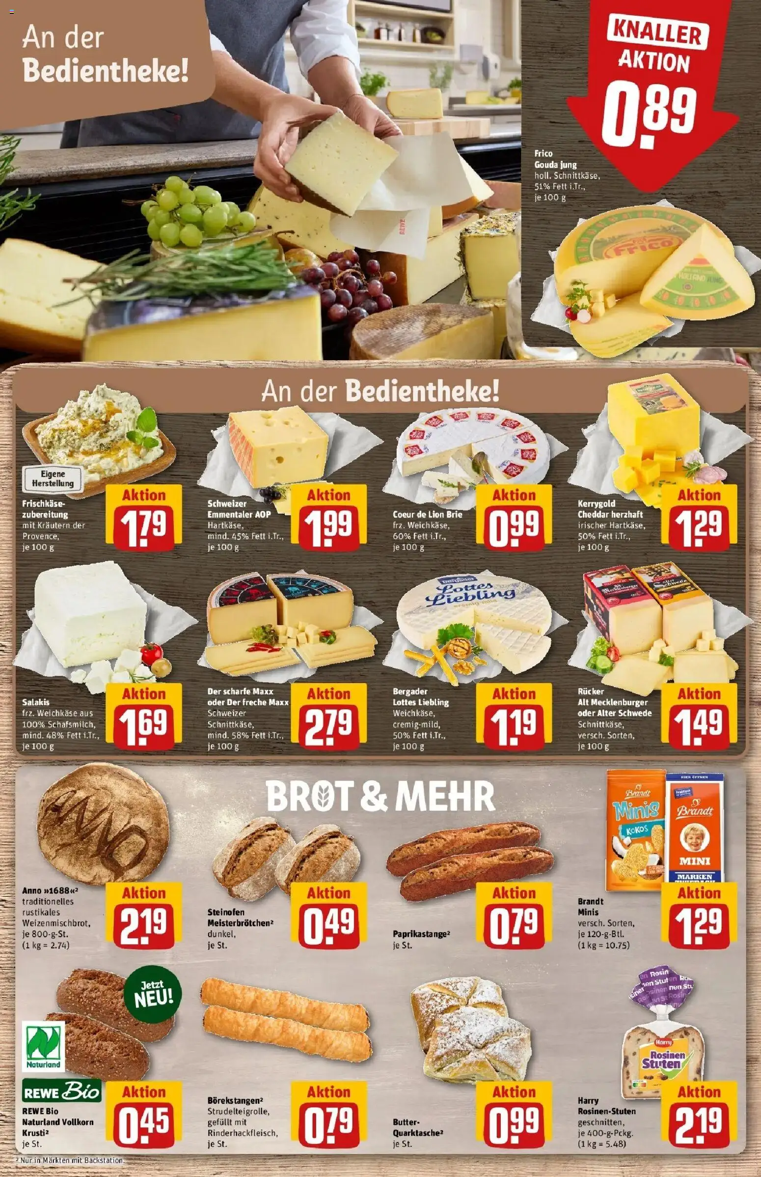 REWE Prospekt ab 10.08.2026 zum Blättern » Angebote | Seite: 9 | Produkte: Butter, Rosinen, Salakis, Frischkase