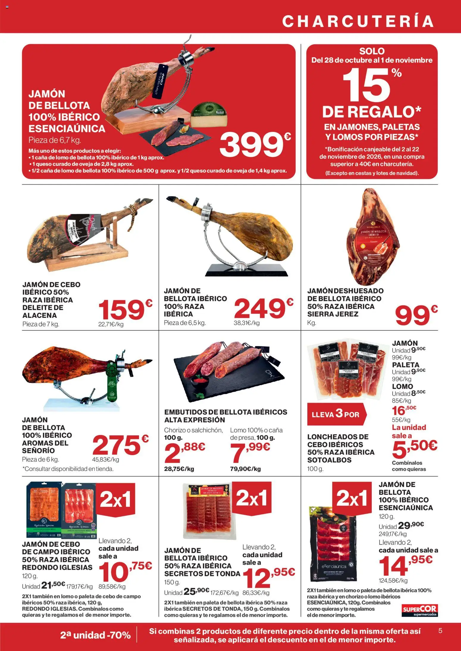 Supercor Canarias │ válido desde el 28/10/2026 | Página: 5 | Productos: Queso, Lomo, Queso curado, Té