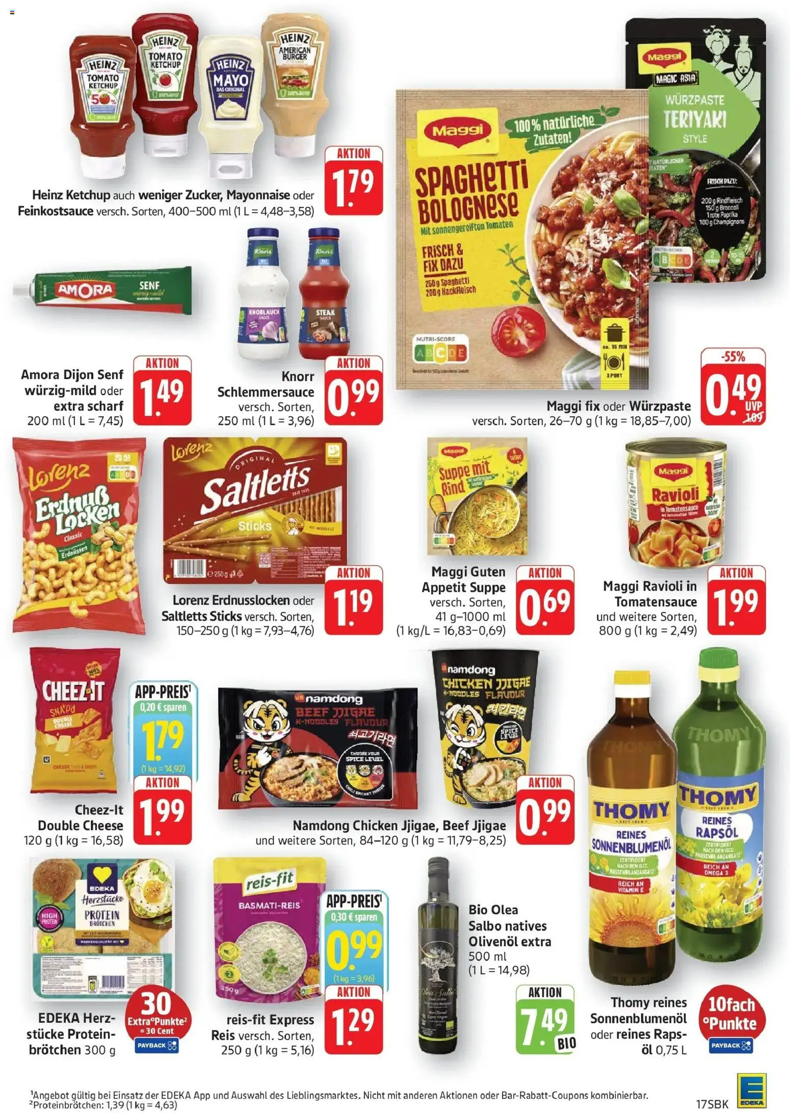 Edeka Prospekt Walldorf (ab 14.09.2026) » Angebote Online | Seite: 17 | Produkte: Maggi, Öl, Spaghetti, Sonnenblumenol