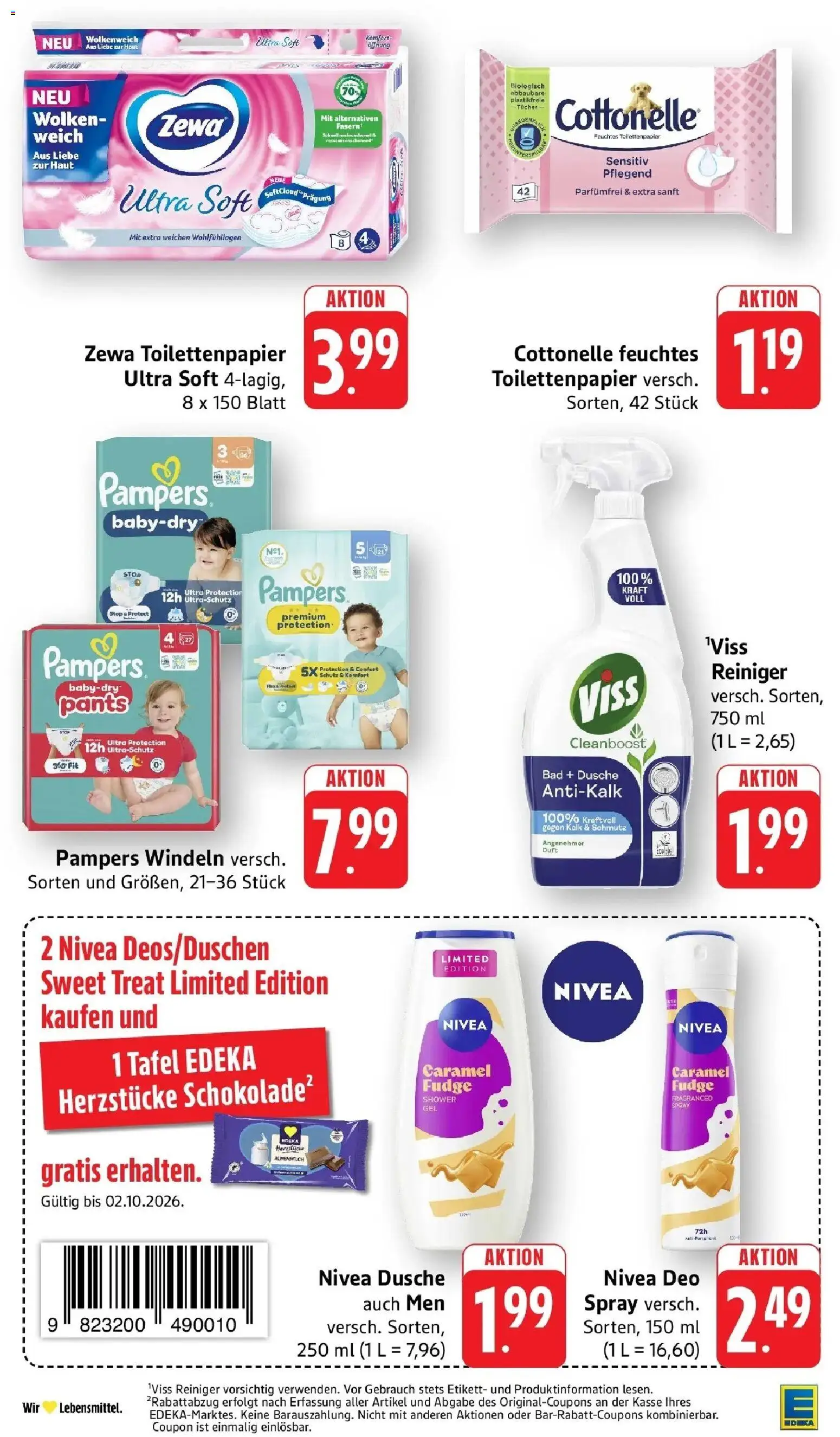 Edeka Prospekt Steinfeld (ab 28.09.2026) » Angebote Online | Seite: 35 | Produkte: Bad, Dusche, Pampers, Zewa