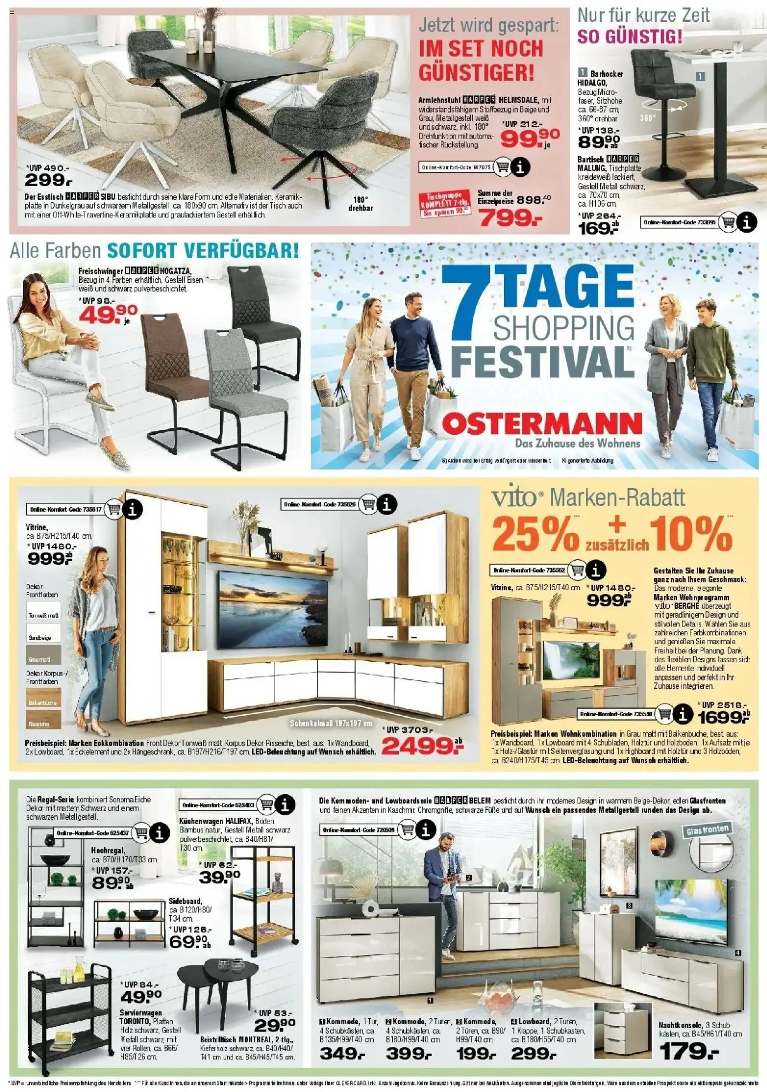 Ostermann - Möbel Ostermann: Neue Möbel wirken Wunder. (ab 08.08.2026) zum Blättern | Seite: 4 | Produkte: Beistelltisch, Esstisch, Bartisch, Barhocker