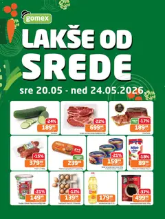 Gomex katalog Lakše od srede - pregled Gomex kataloga - važi od 20.05.2026