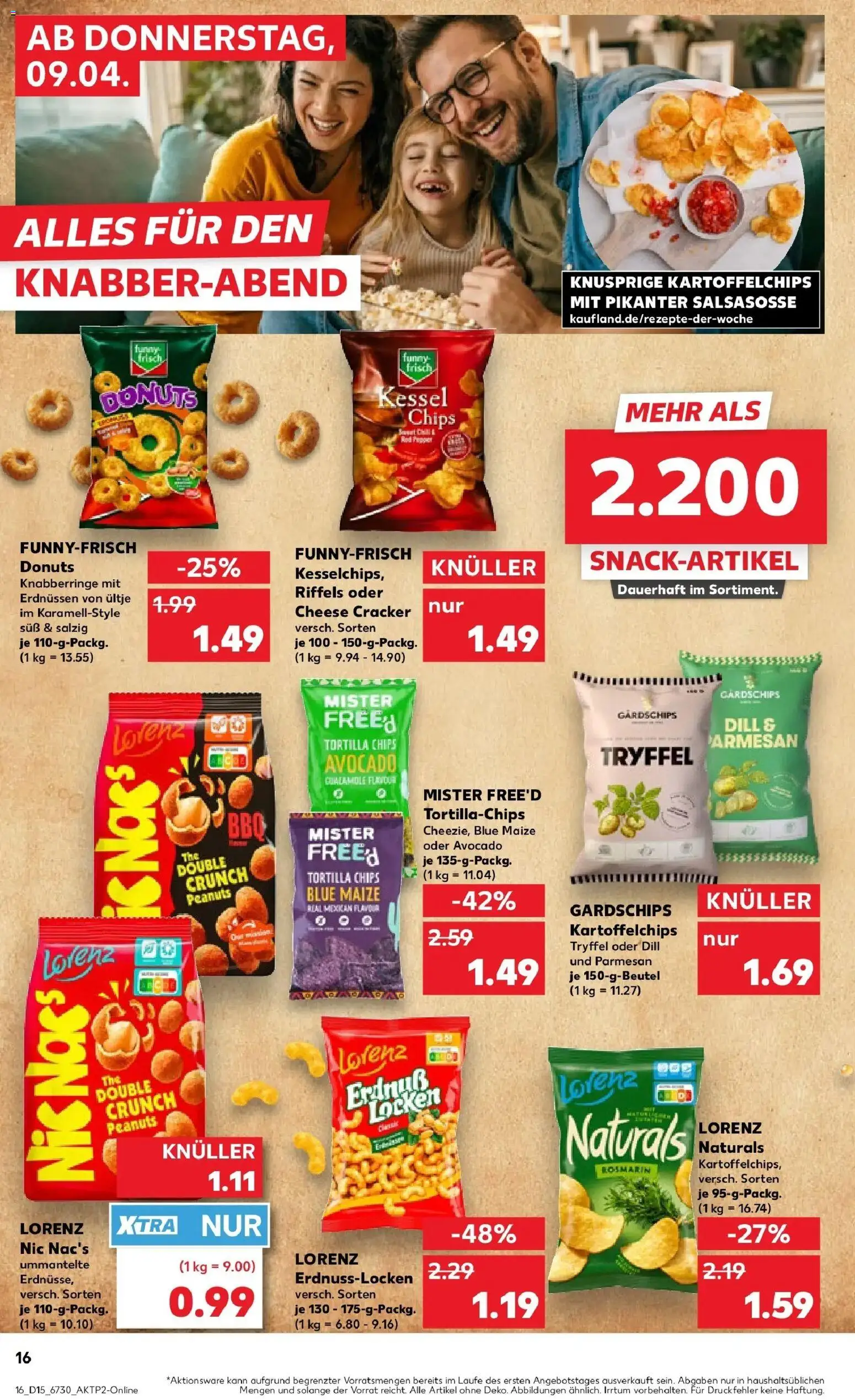 Kaufland Prospekt Zeitz	 – gültig ab 08.04.2026 | Seite: 16 | Produkte: Funny frisch, Avocado, Dill, Chips