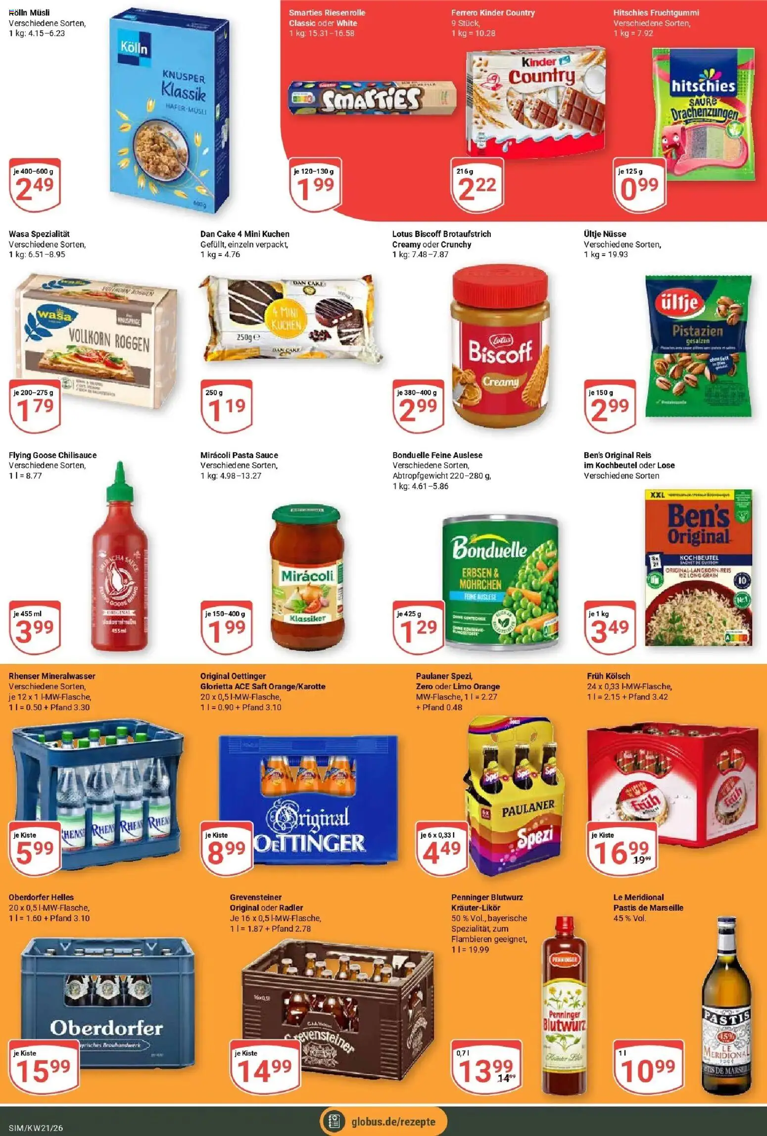 Globus Prospekt Simmern – gültig ab 17.05.2026 | Seite: 4 | Produkte: Kolln, Oettinger, Pasta, Paulaner
