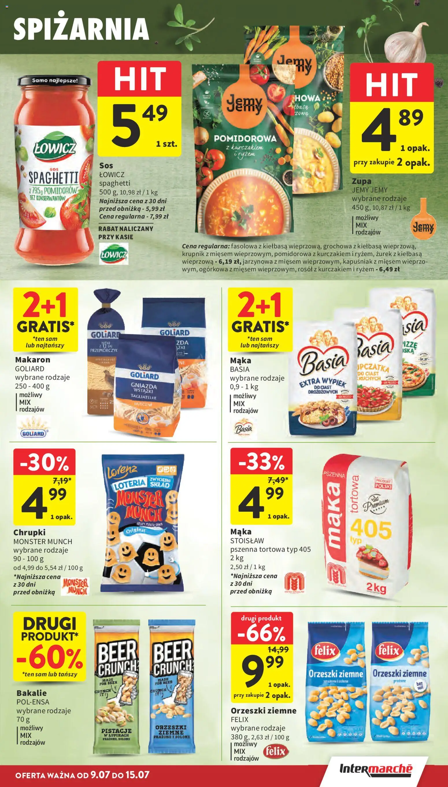 Intermarche gazetka od 09.07.2026 | Strona: 27 | Produkty: Kiełbasa, Zupa, Tagliatelle, Makaron