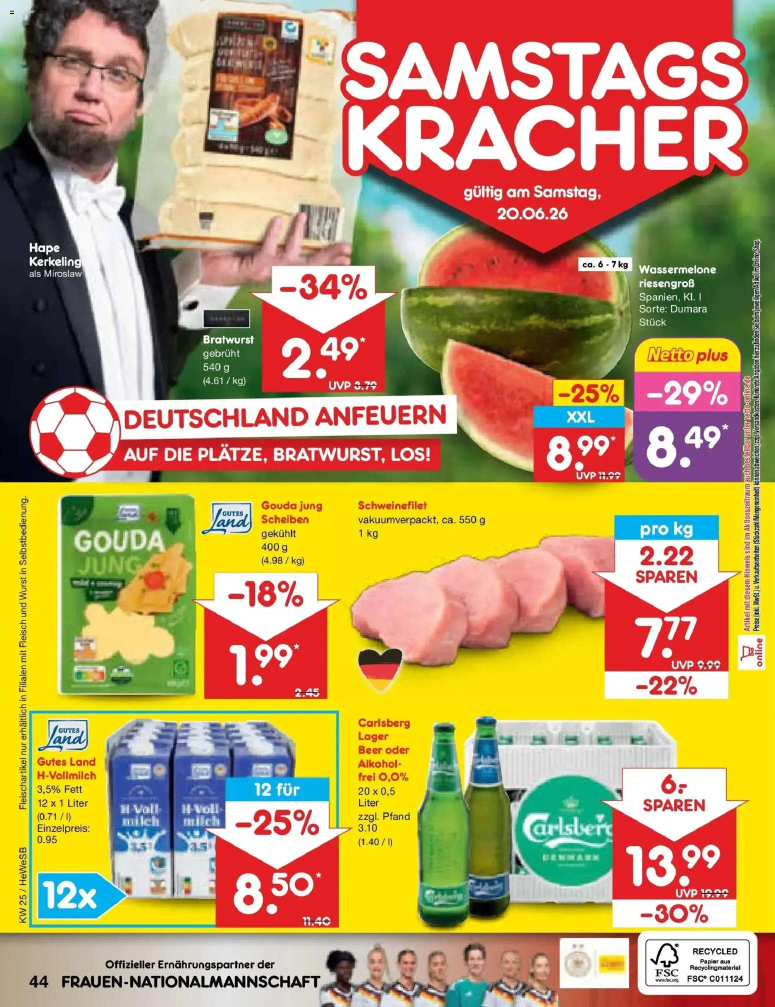 Netto Marken-Discount Prospekt Hamburg – gültig ab 14.06.2026 | Seite: 56 | Produkte: Carlsberg, Gouda, Bratwurst, Fleisch