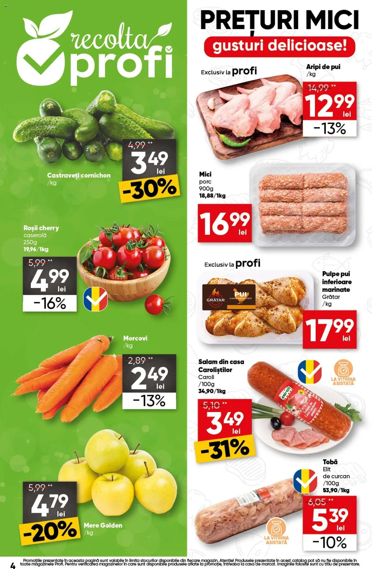 Noul catalog Profi – valabil de la 10.09.2026 | Pagină: 4 | Produse: Caserola, Salam, Morcovi, Castraveți