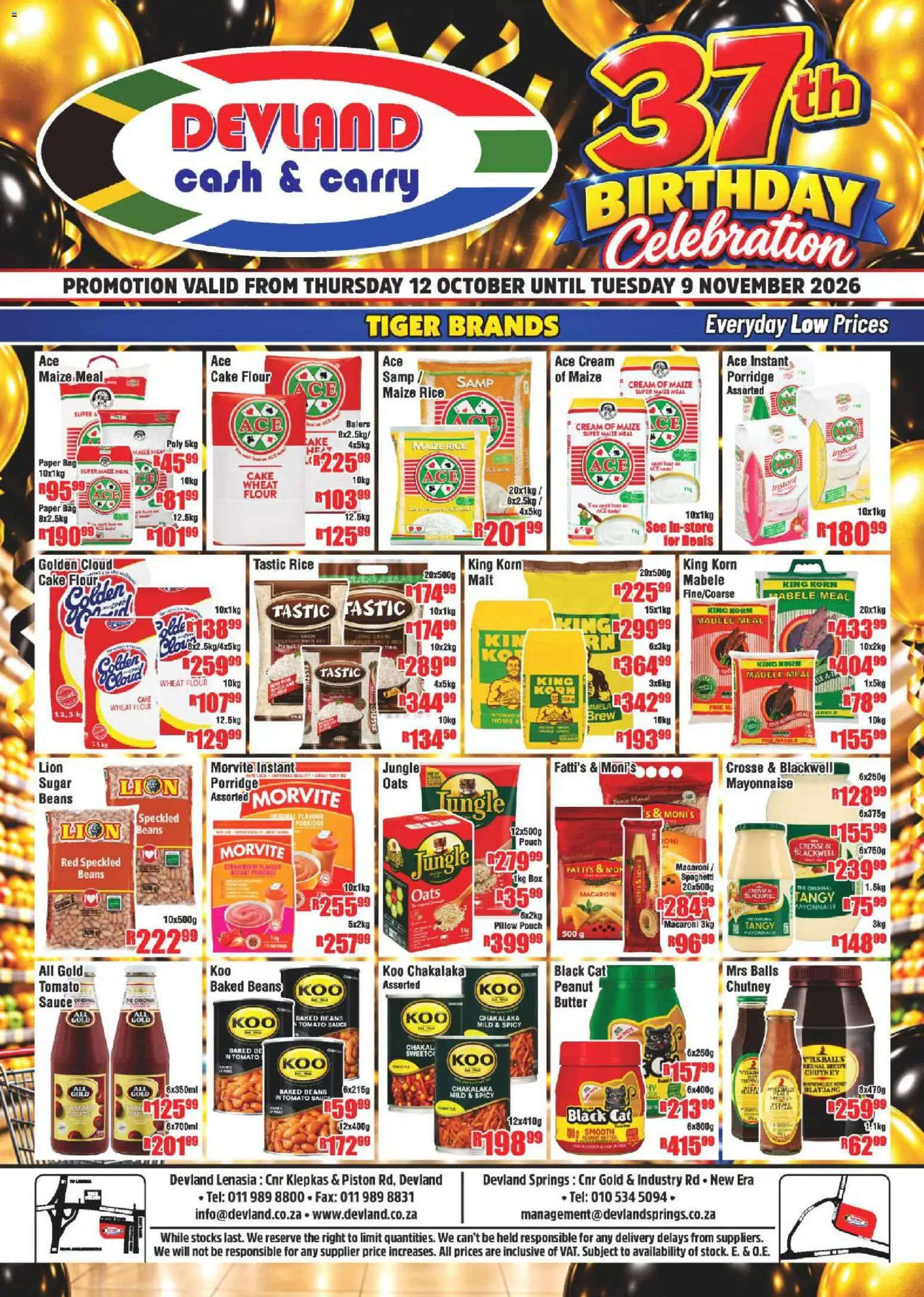 New Devland catalogue – valid from 12/10/2026 | Page: 1 | Products: Baked beans, Bag, Tomato sauce, Mayonnaise