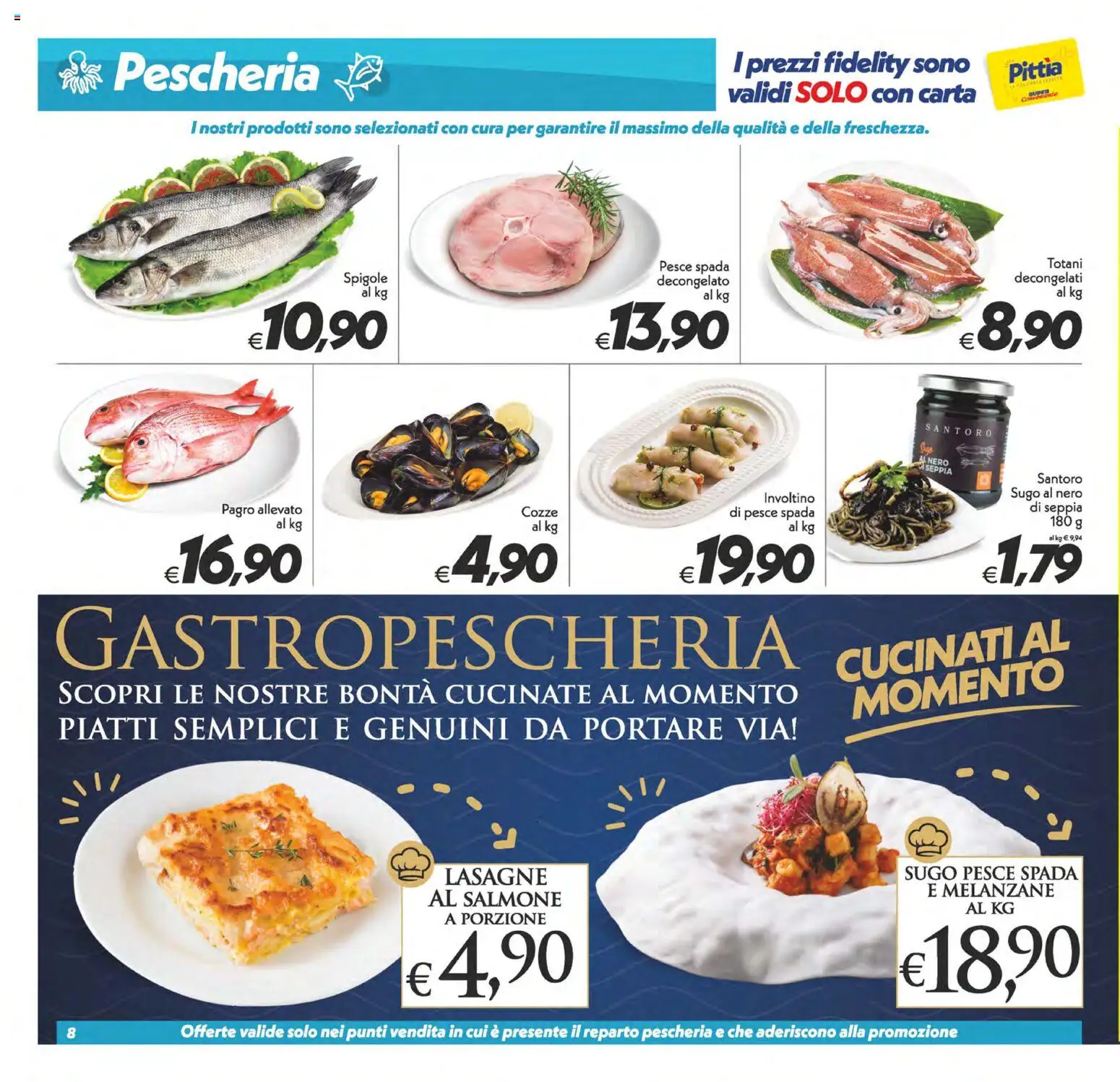 Volantino SuperConveniente del 01/09/2026 | Pagina: 8 | Prodotti: Piatti, Cozze, Sugo, Pesce spada