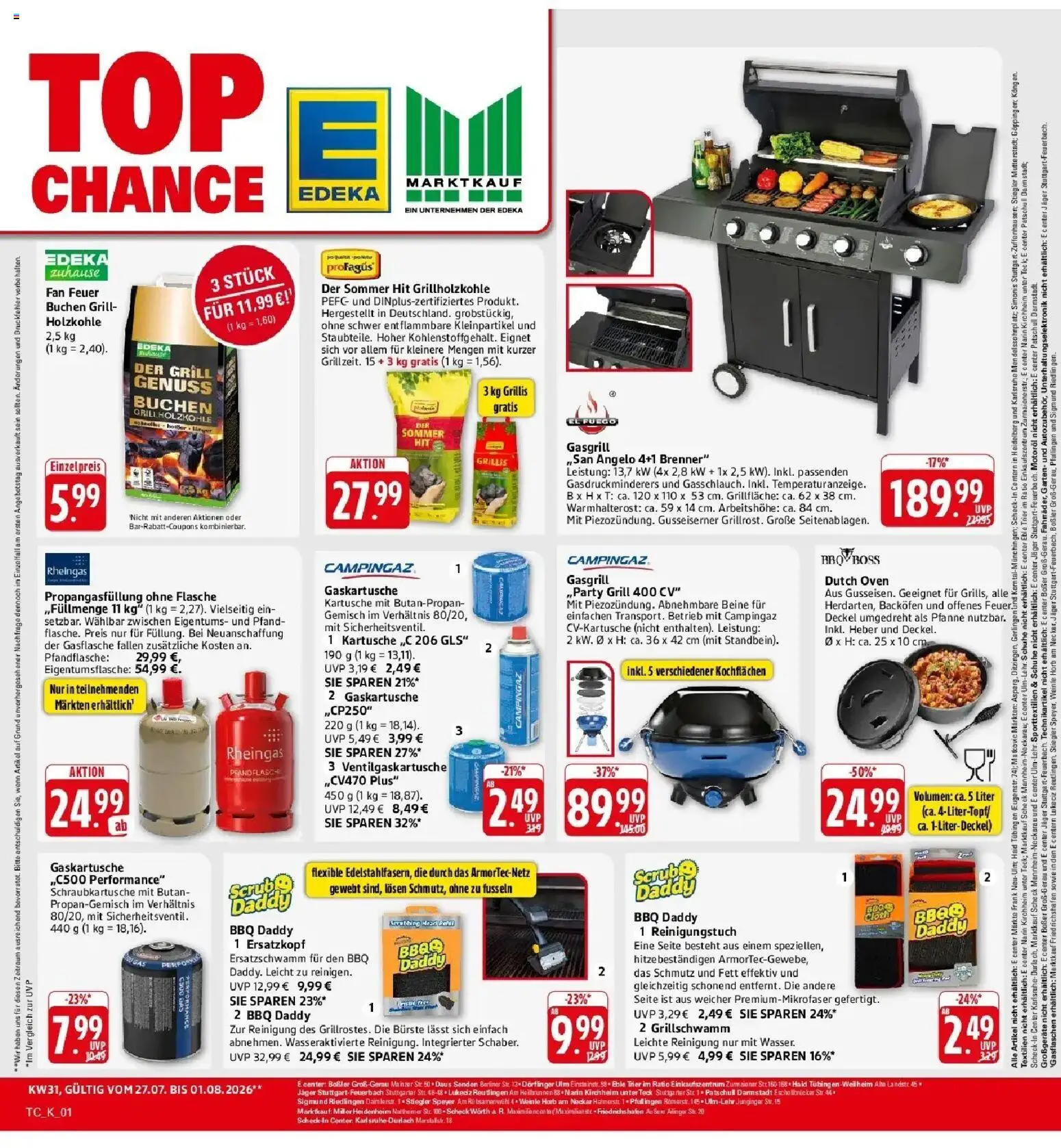 Edeka Prospekt Kirchheim-Teck – gültig ab 27.07.2026 | Seite: 54 | Produkte: Grill, Bürste, Backofen