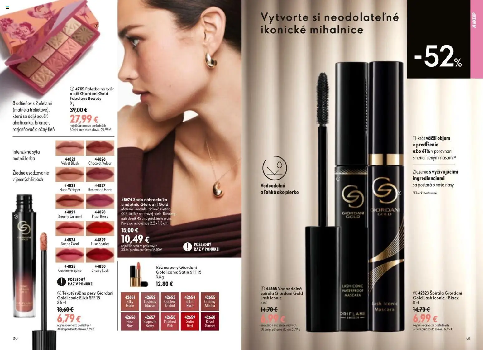 Nové Oriflame akcie – leták je platný od 19.08.2026 | Strana: 41 | Produkty: Rozjasňovač, Rúž na pery