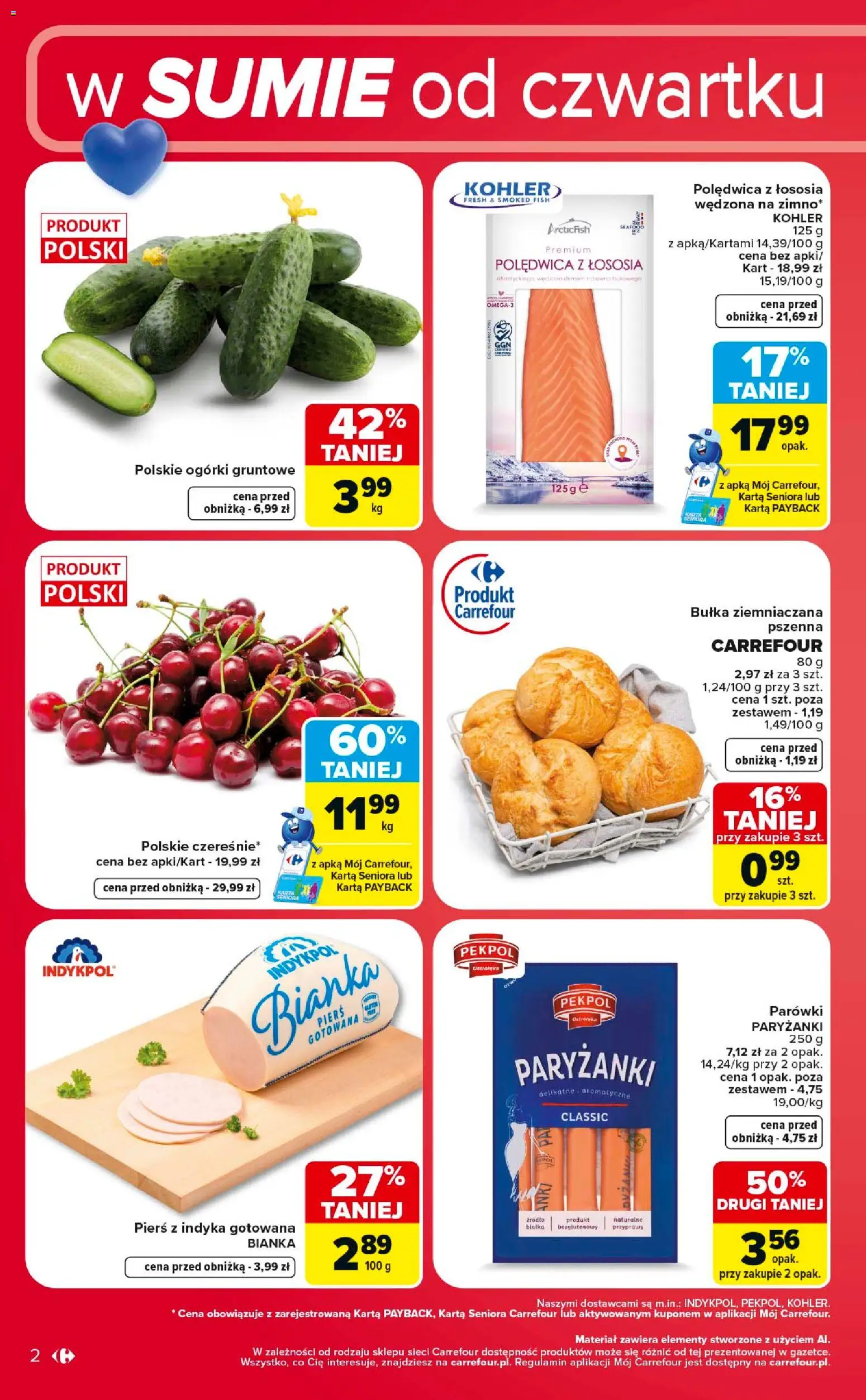 Carrefour gazetka - Weekend okazji od 09.07.2026 | Strona: 2 | Produkty: Bułka, Ogórki, Przyprawy, Ogórki gruntowe