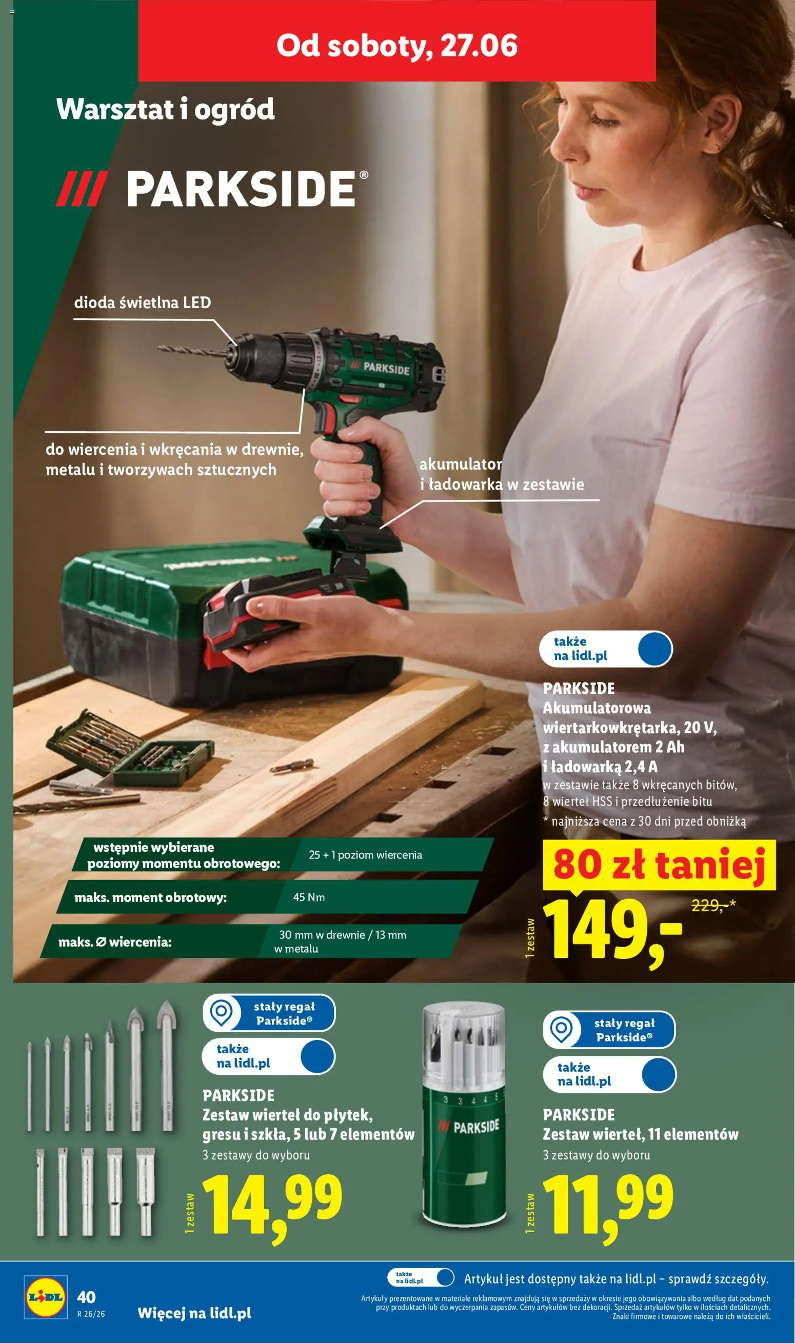 Lidl Polsko katalog od 22.06.2026 | Strana: 46 | Produkty: Parkside, Regál, LED