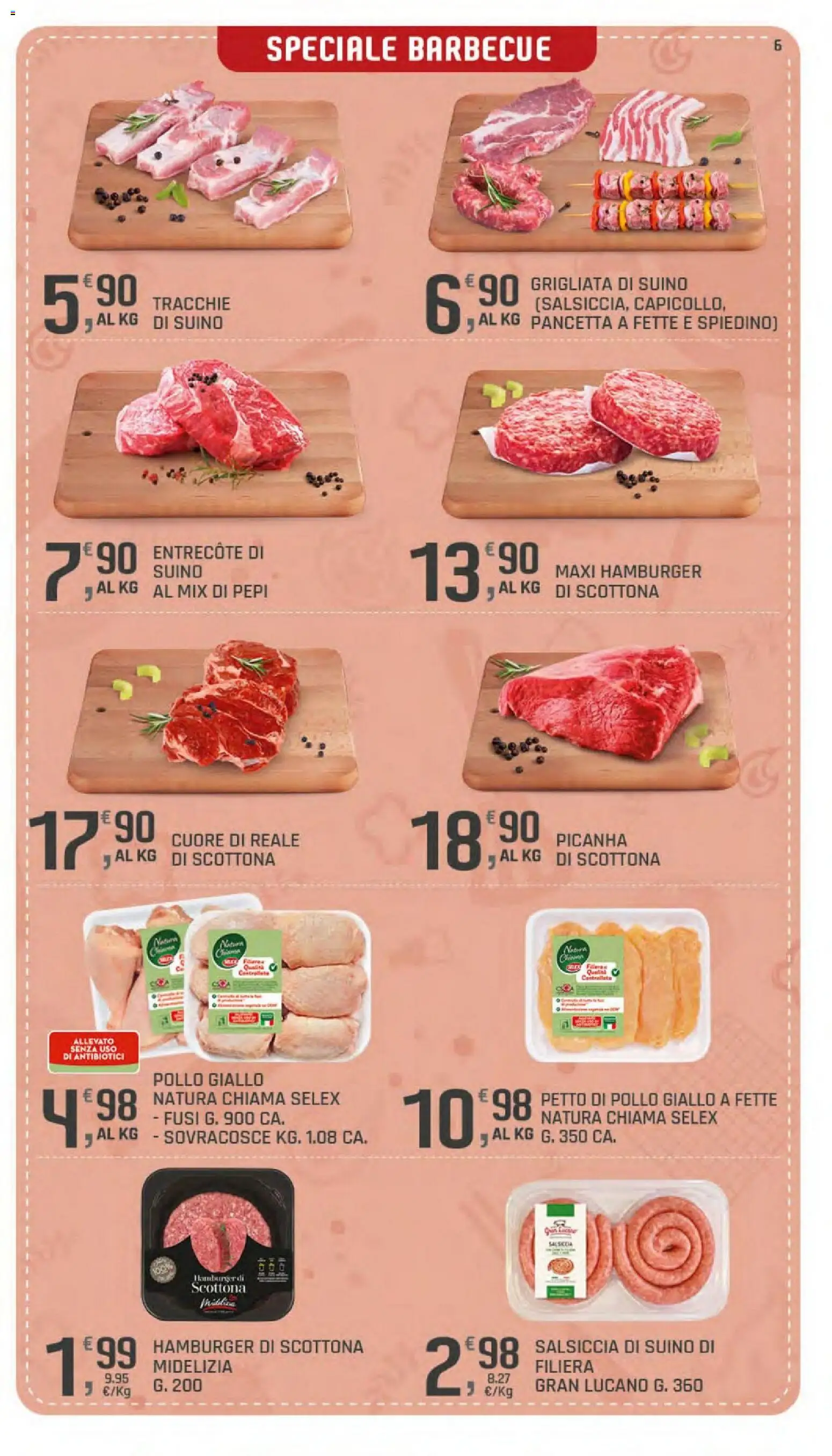 Volantino DOK del 06/08/2026 | Pagina: 6 | Prodotti: Pollo, Pancetta, Barbecue, Salsiccia