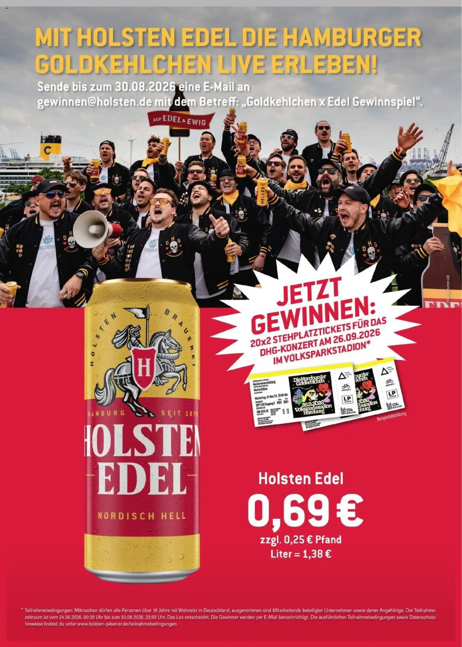 Edeka Prospekt Hamburg – gültig ab 23.08.2026 | Seite: 28 | Produkte: Holsten edel, Burger, Holsten, Uhr