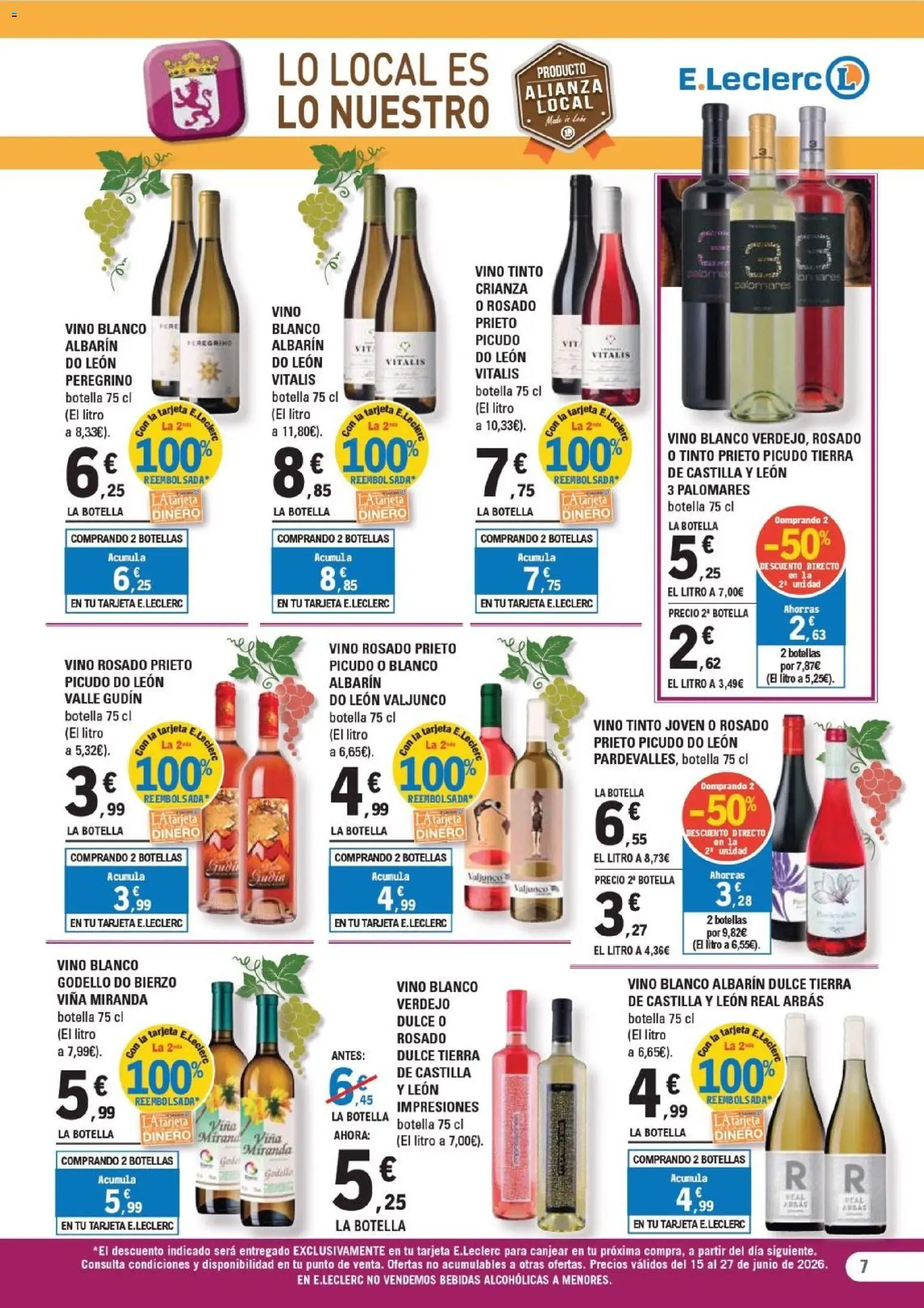 E.Leclerc León │ válido desde el 15.06.2026 | Página: 7 | Productos: Vino rosado, Vino
