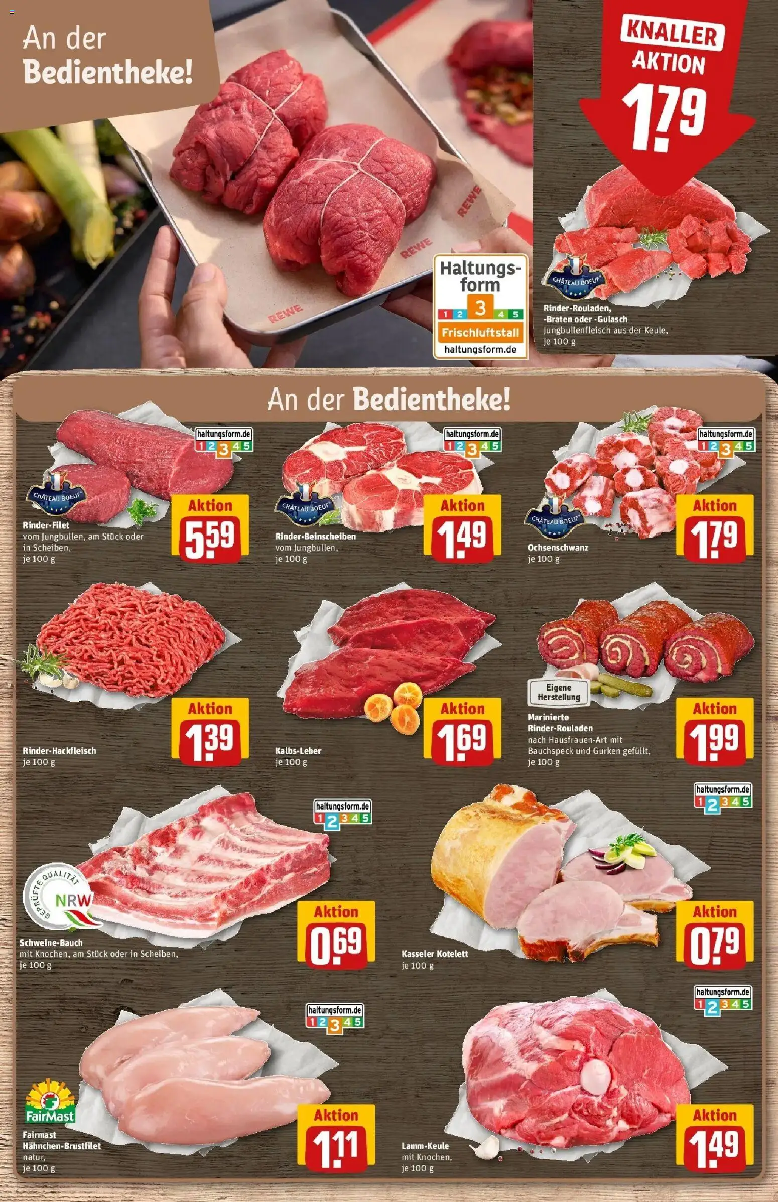 REWE Prospekt ab 26.10.2026 zum Blättern » Angebote | Seite: 8 | Produkte: Rinderrouladen, Kalbsleber, Gulasch, Gurken