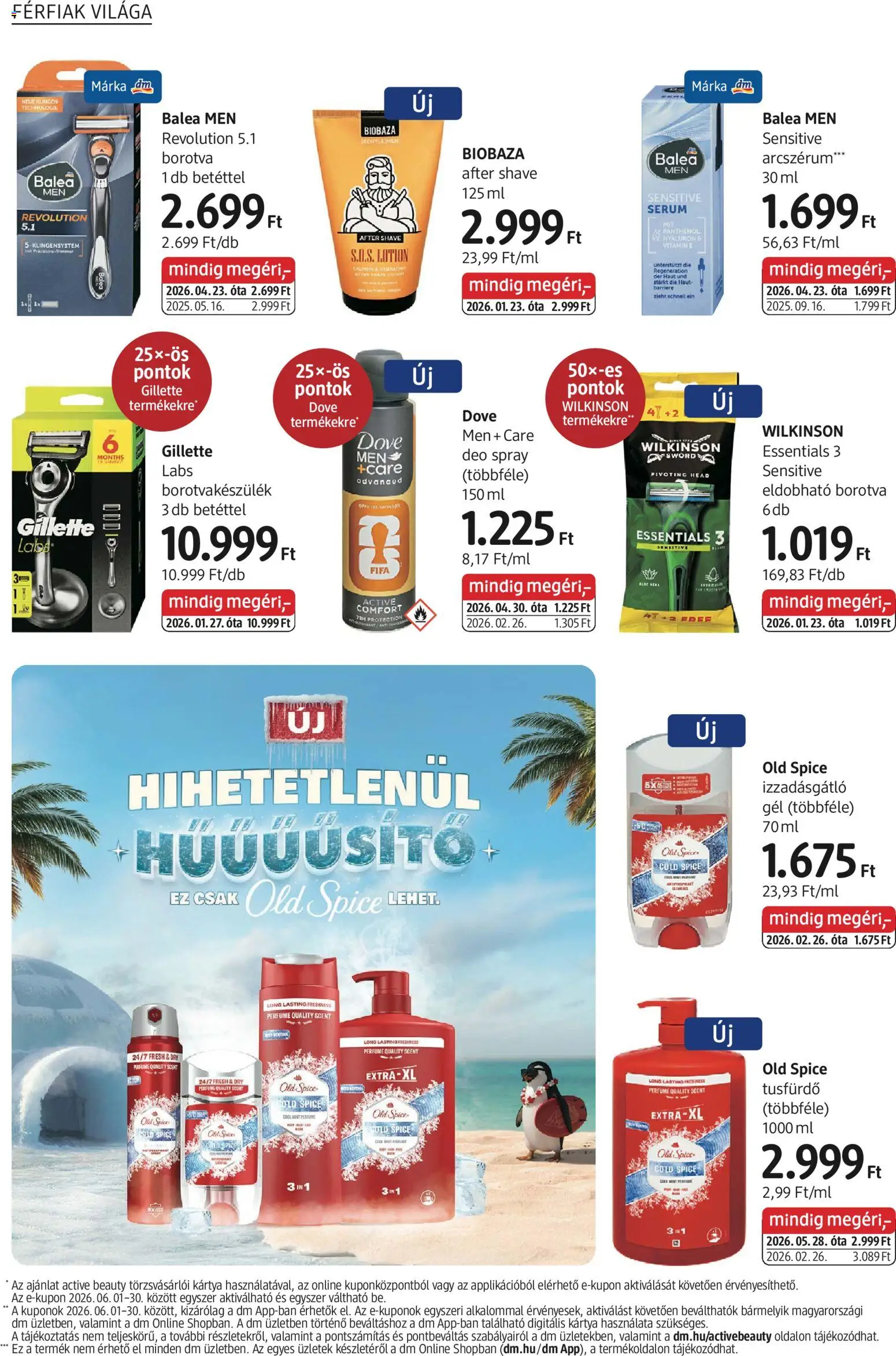 DM Drogerie Markt akciós ujság - amely érvényes a következő dátumtól: 04.06.2026 | Oldal: 12 | Termékek: Old spice, Borotva, Tusfürdő, Izzadásgátló