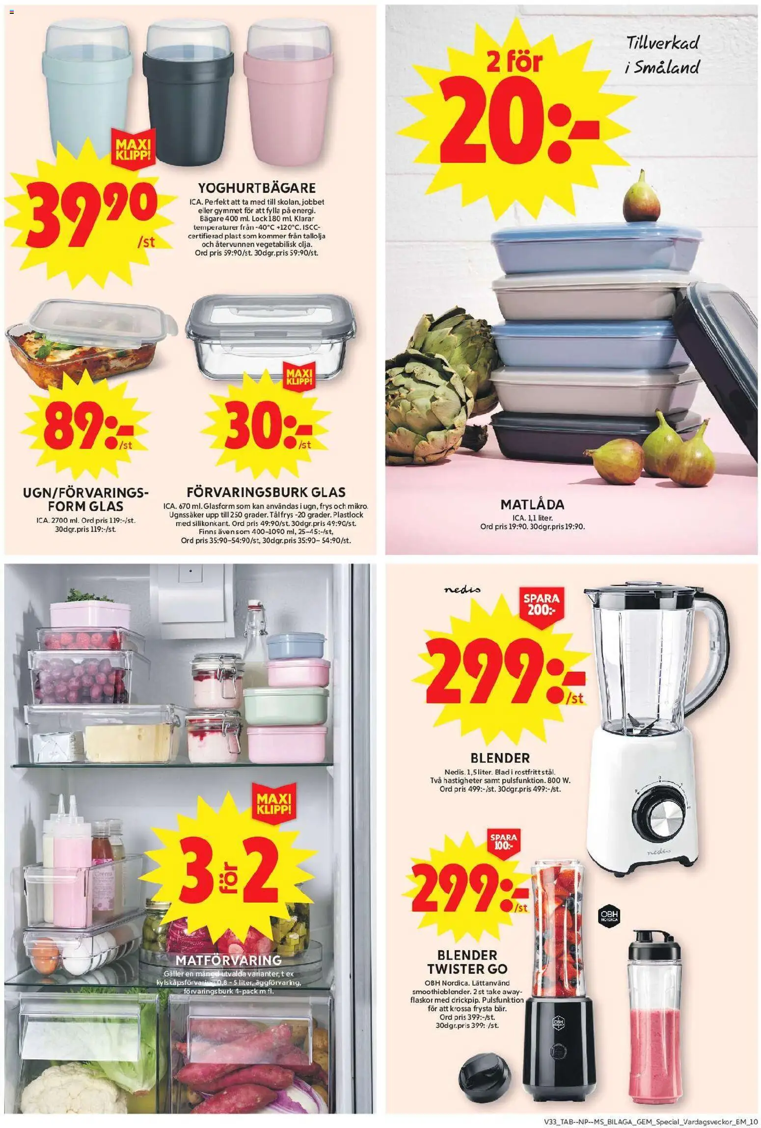ICA Maxi reklamblad aktuell från 10/08/2026 | Sida: 25 | Produkter: Lock, Glas, Matlåda, Blender