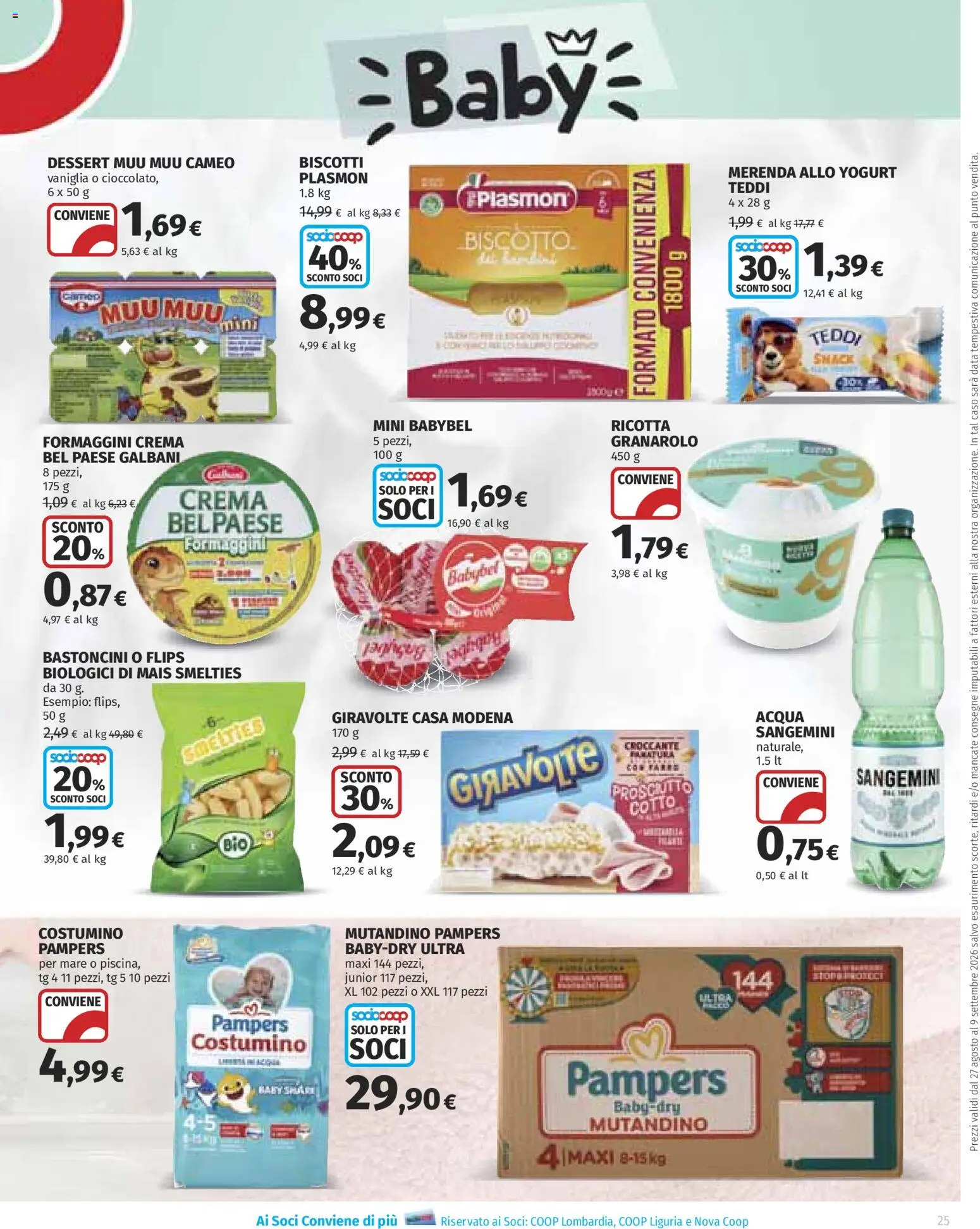 Volantino Ipercoop del 27/08/2026 | Pagina: 25 | Prodotti: Vaniglia, Crema, Prosciutto, Mais