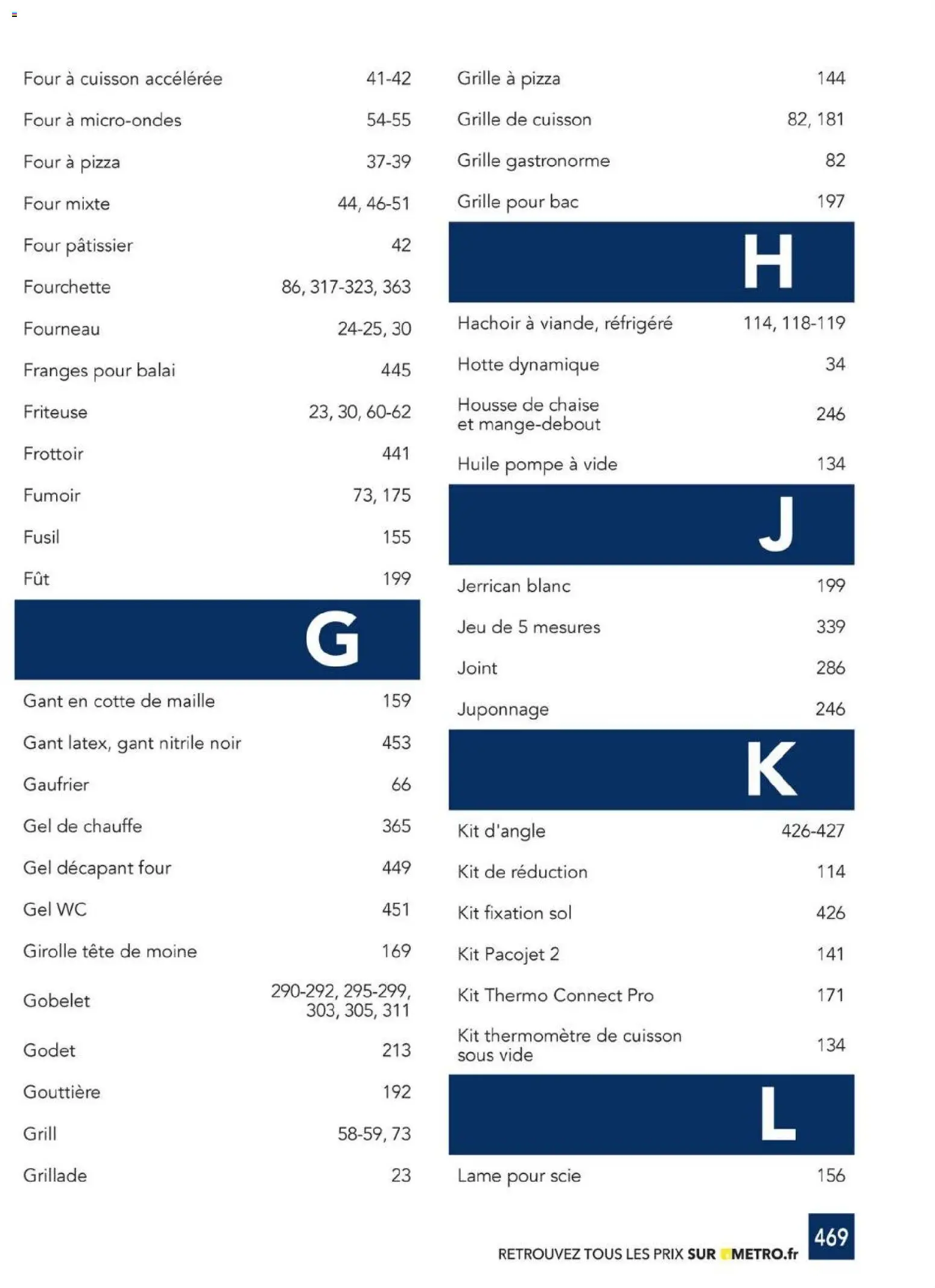 {H1} | Page: 469 | Produits: Four, Grill, Balai, Chaise
