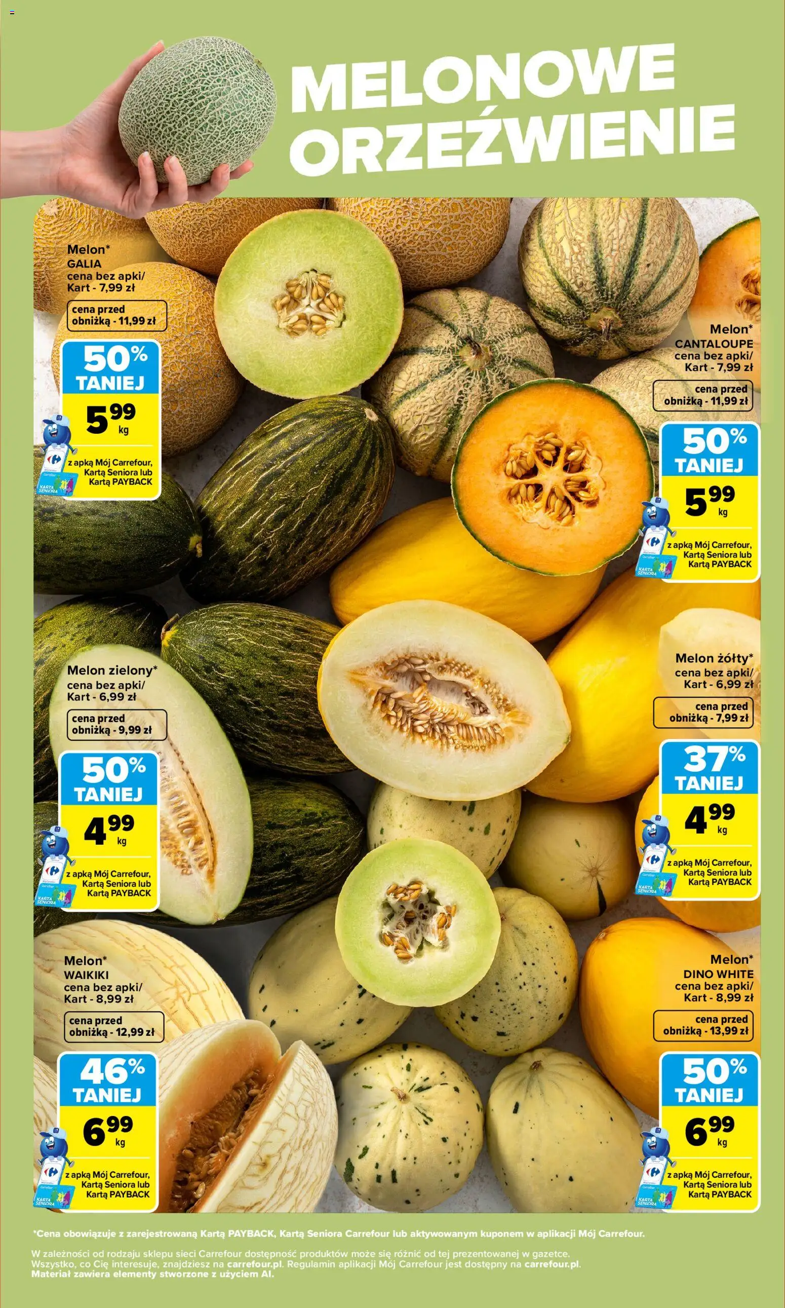 Carrefour gazetka - Weź to na świeżo od 13.07.2026 | Strona: 3 | Produkty: Karta, Melon