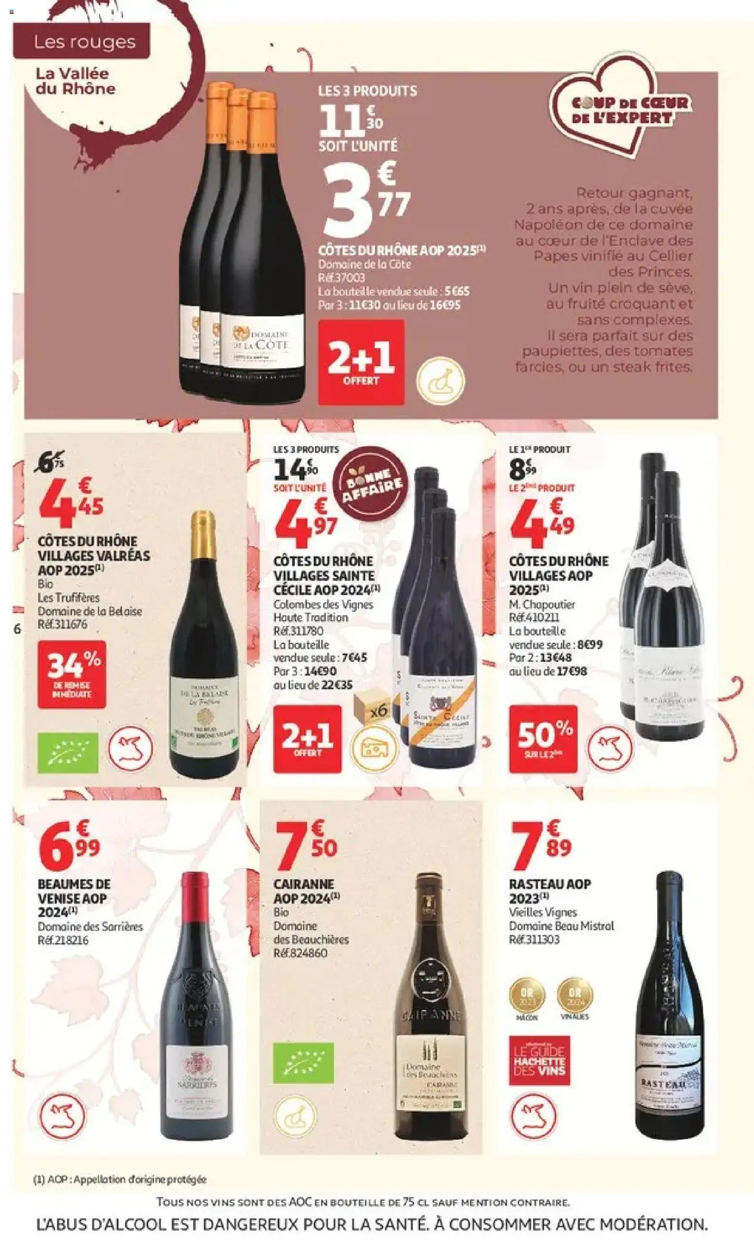 {H1} | Page: 6 | Produits: Steak, Bouteille, Vin, Tomates