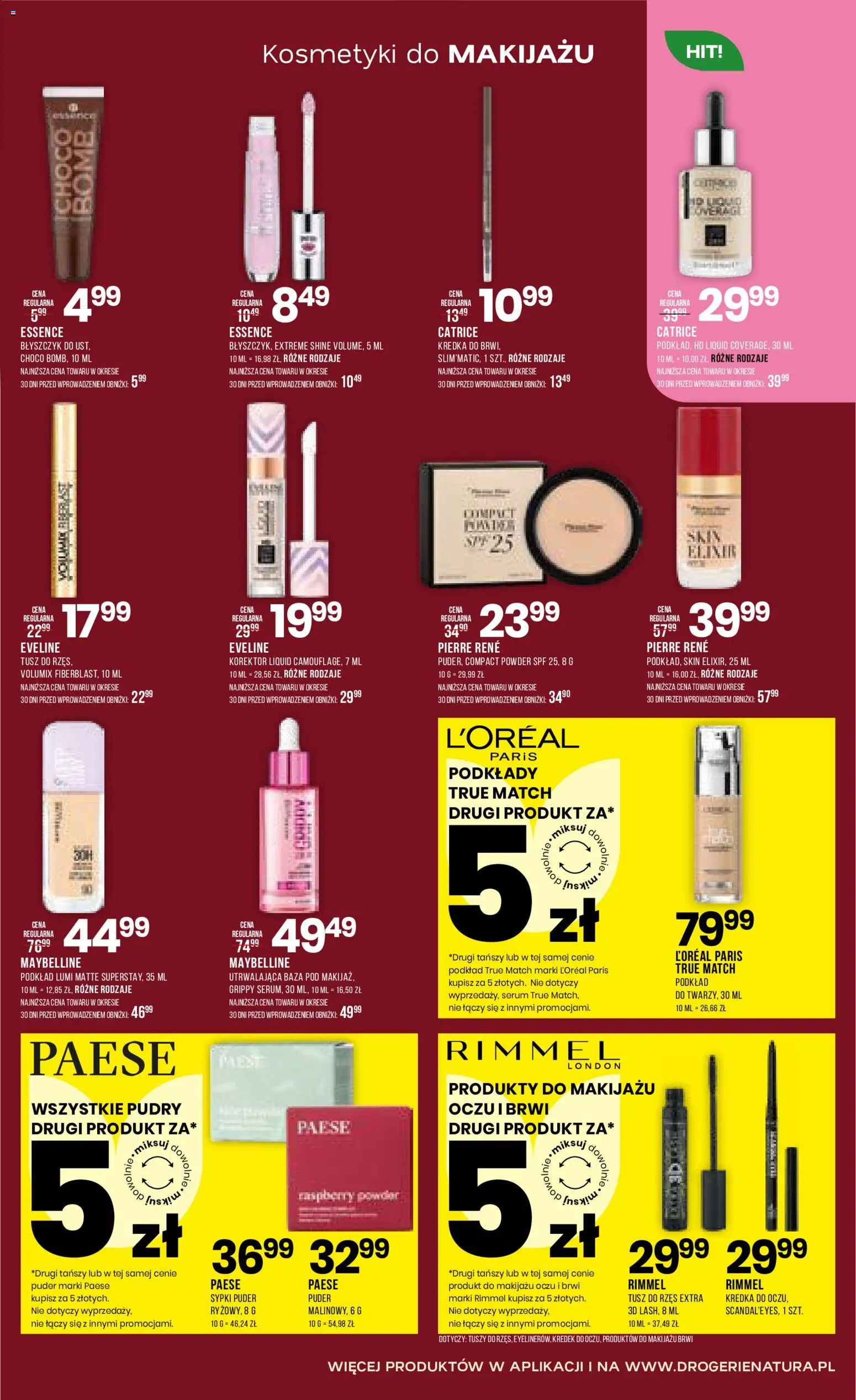 Drogerie Natura gazetka od 18.05.2026 | Strona: 3 | Produkty: Kosmetyki, Korektor, Puder, Błyszczyk