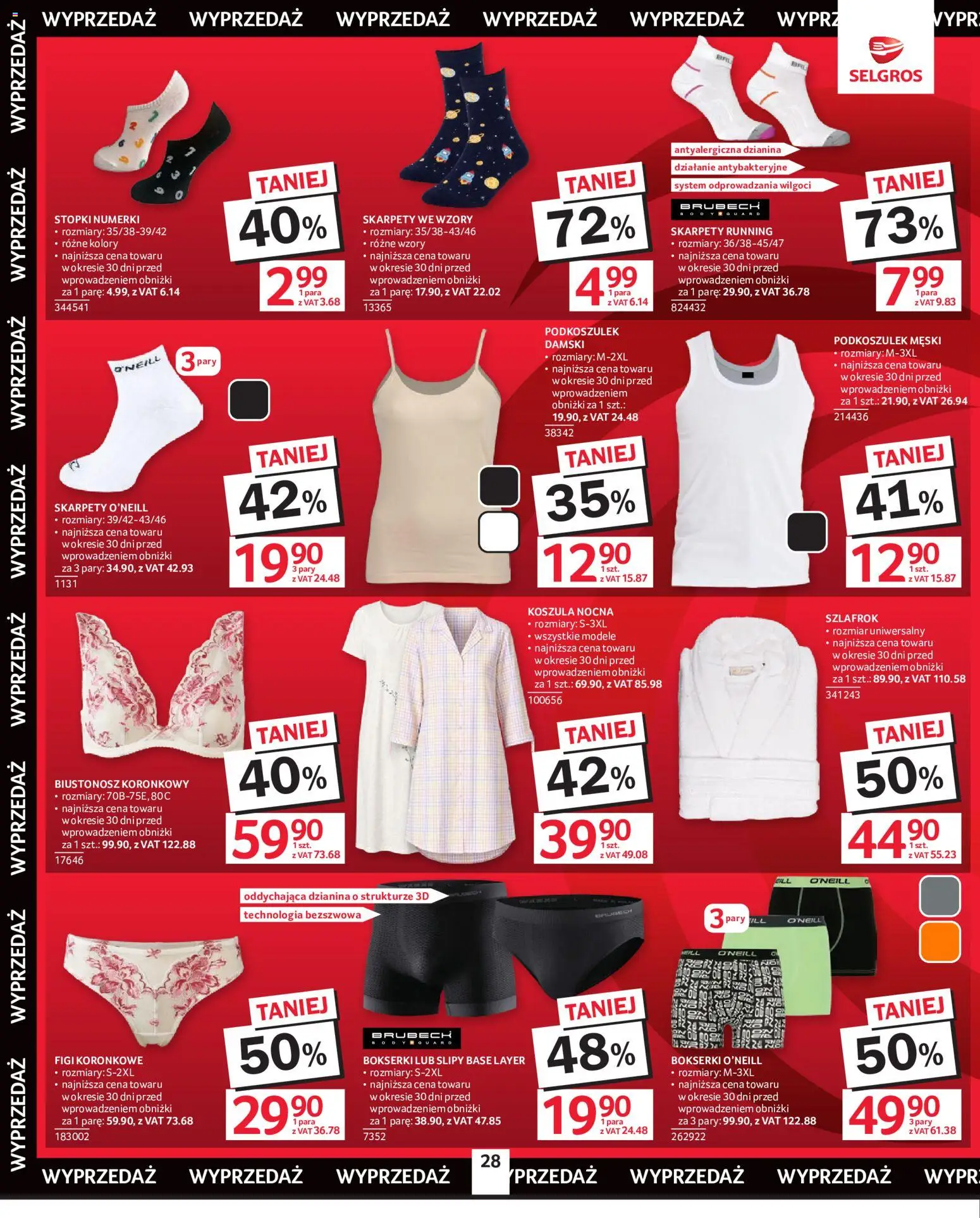 Selgros cash&carry gazetka - Oferta przemysłowa od 02.06.2026 | Strona: 31 | Produkty: Koszula, Biustonosz, Skarpety, Szlafrok
